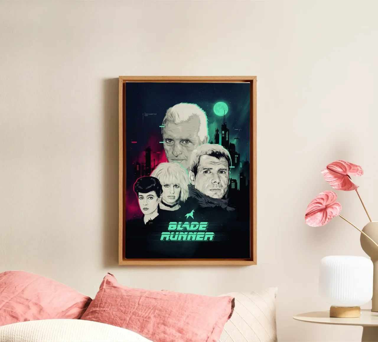 Een eerbetoon aan Blade Runner canvas met Baklijst van Junkie Movie 2