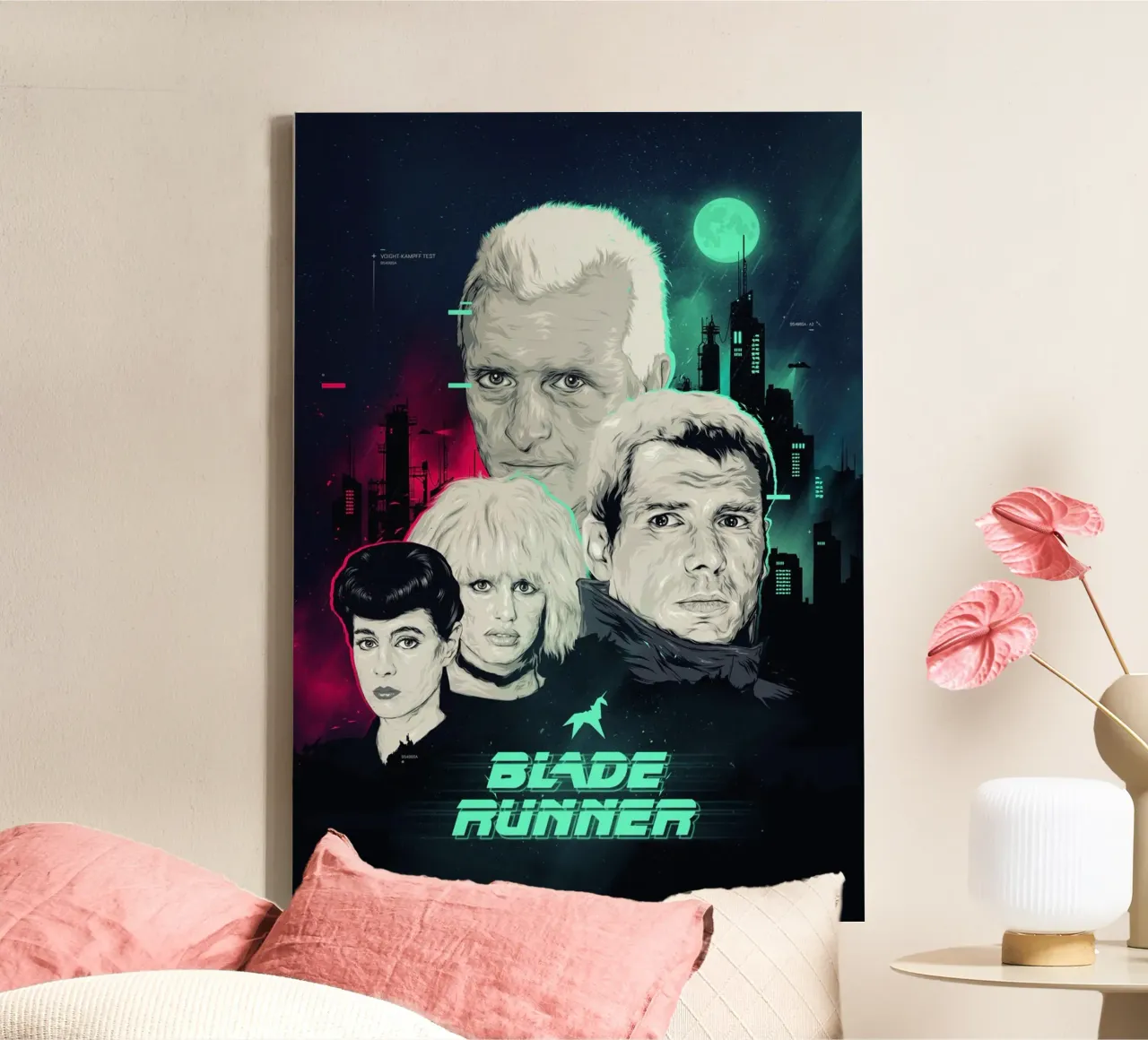 Een eerbetoon aan Blade Runner canvas met Baklijst van Junkie Movie 2