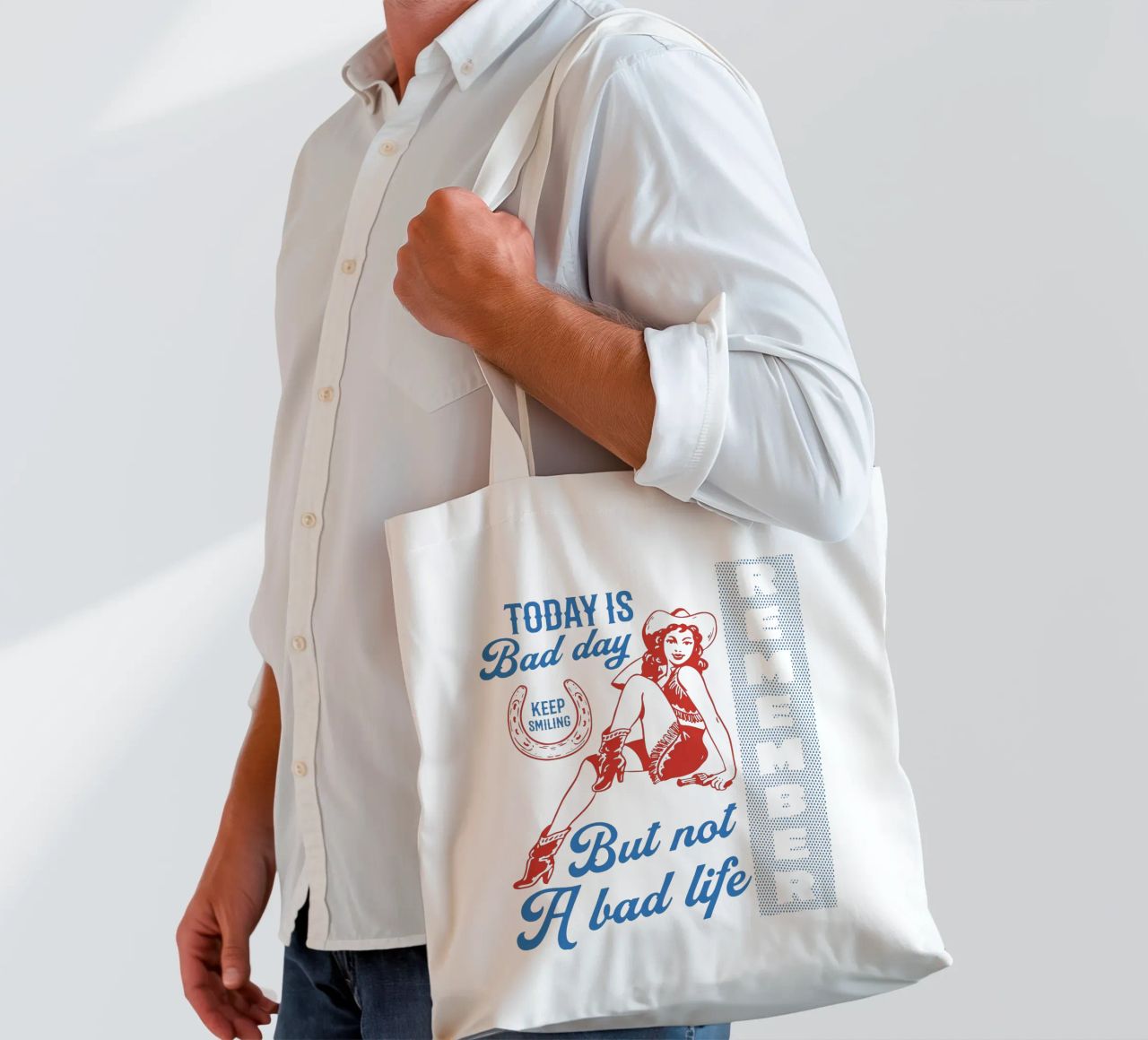 Oggi è una brutta giornata, ma non una brutta vita borsa in juta da Gunawan Rb