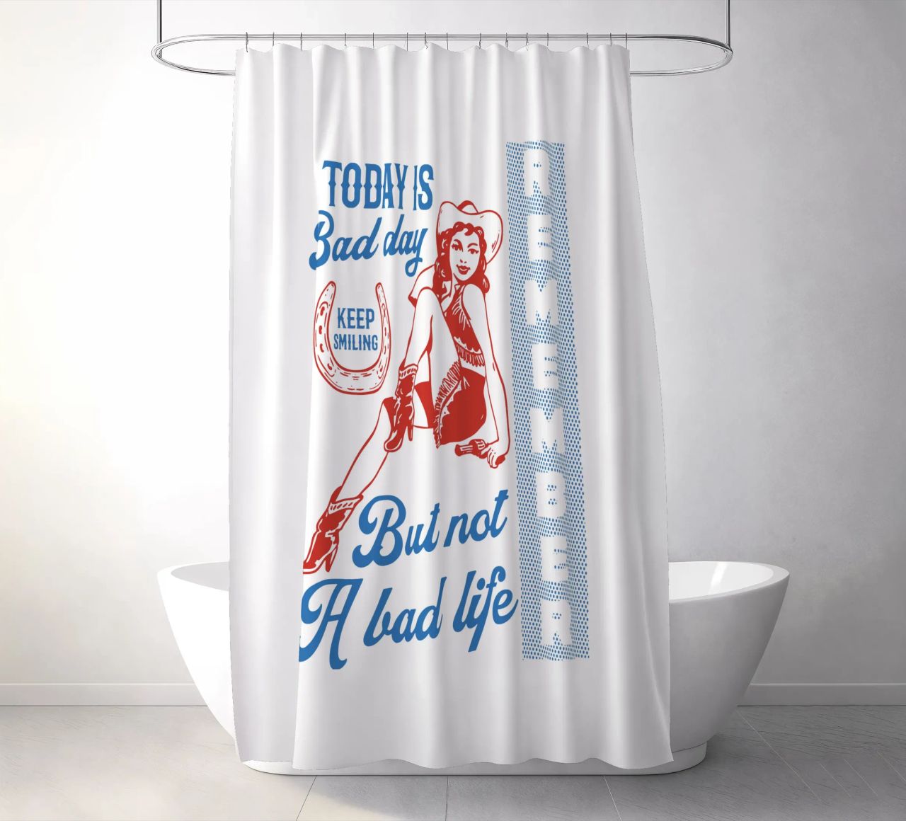 Oggi è una brutta giornata, ma non una brutta vita tenda da doccia da Gunawan Rb