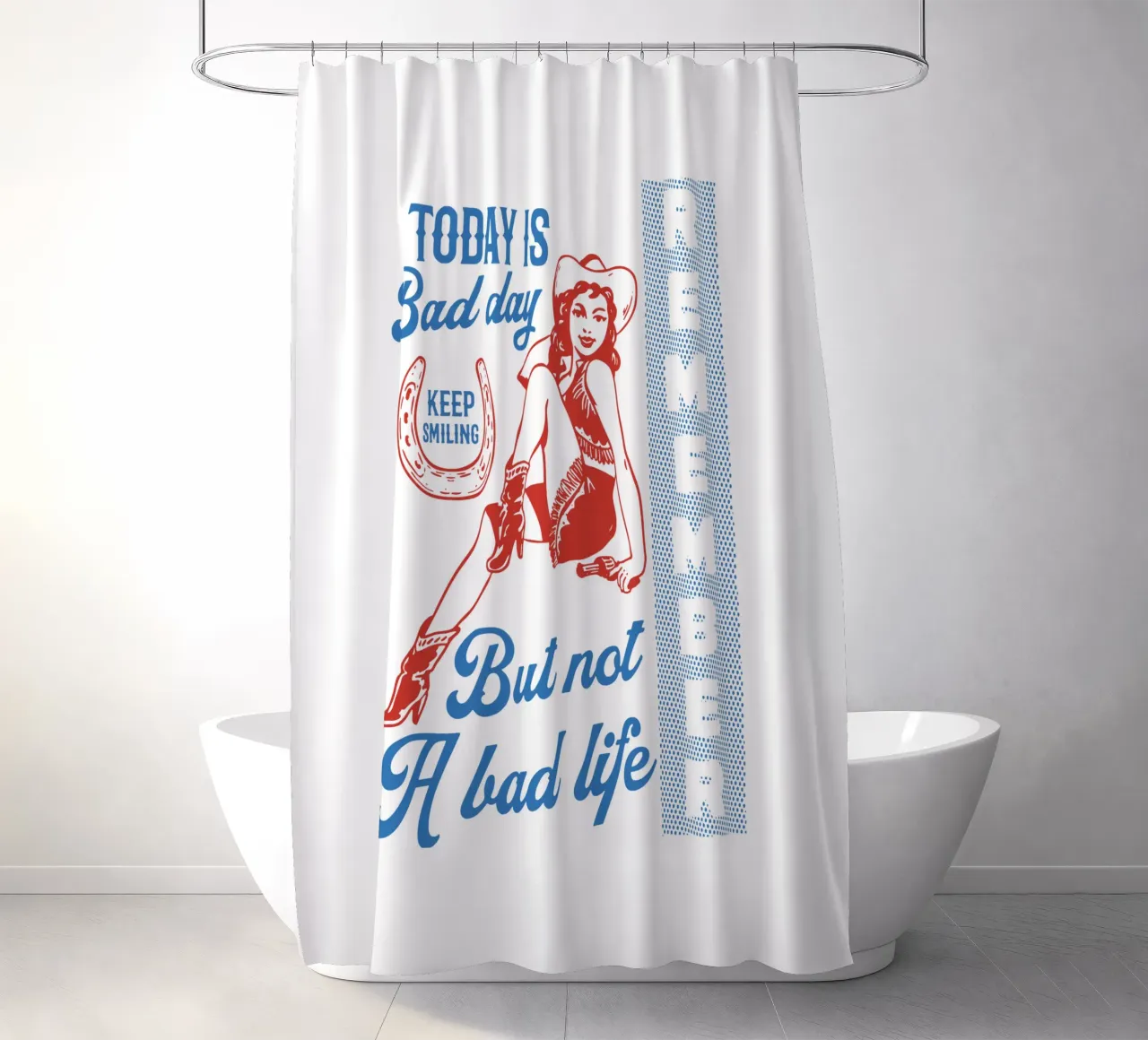 Oggi è una brutta giornata, ma non una brutta vita tenda da doccia da Gunawan Rb