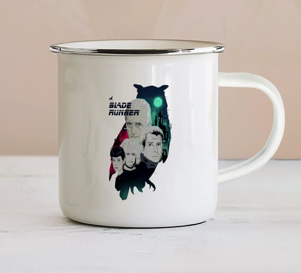 Gufo Blade Runner tazza in smalto da Junkie Movie 2
