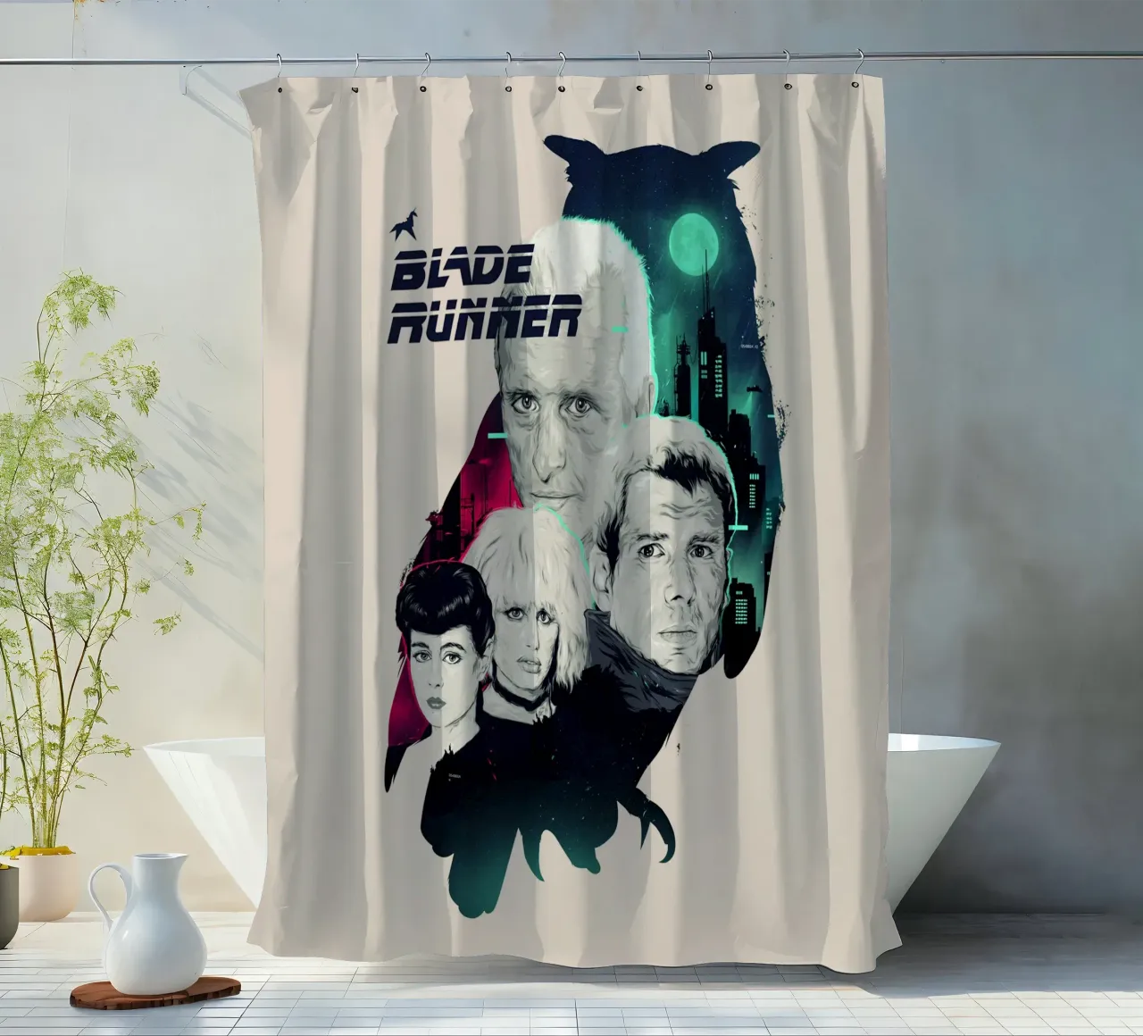 Blade Runner Owl shower curtain by Junkie Movie 2