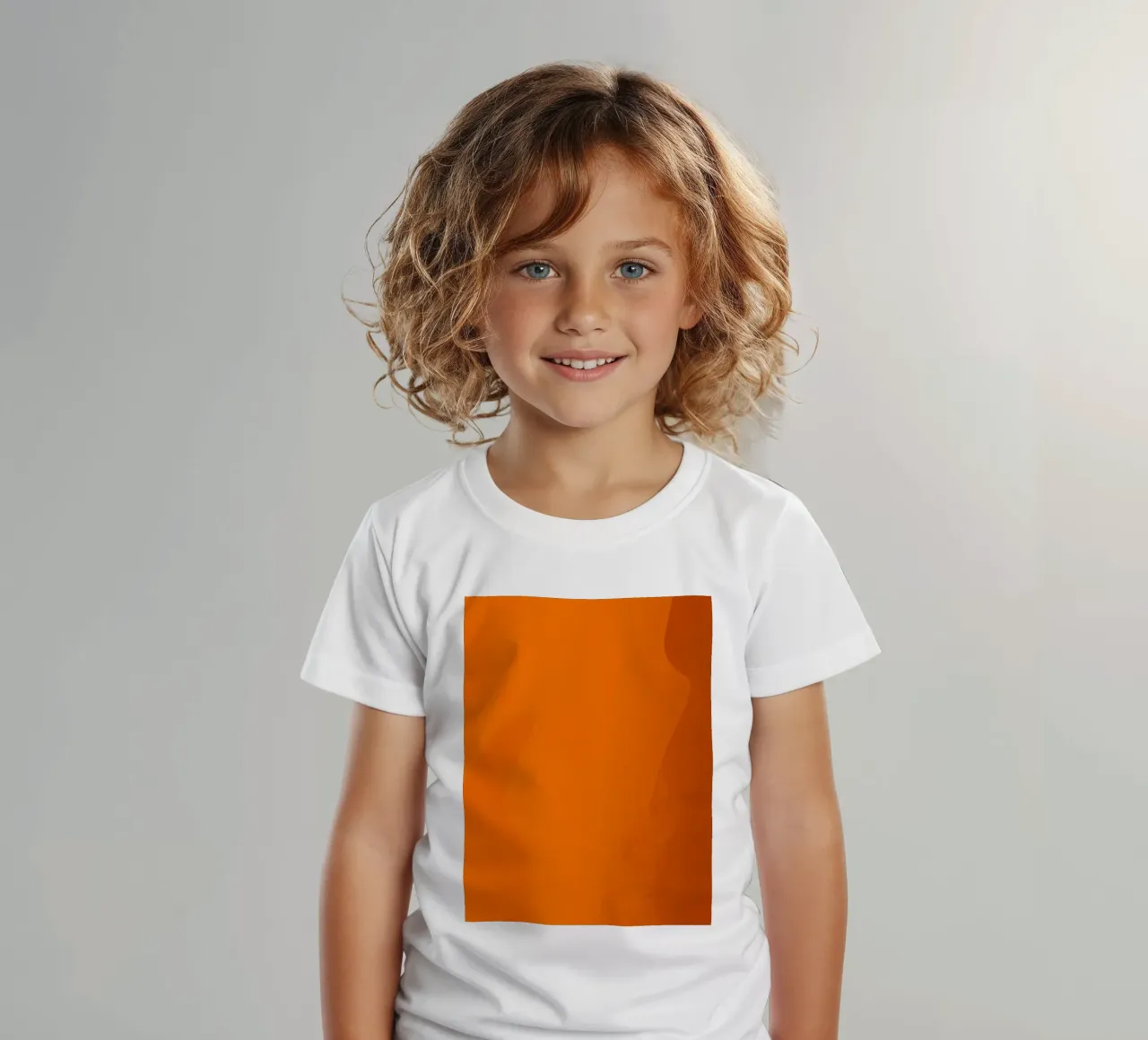 orange abstract design featuring leaf motifs and smooth art kids t-shirt by DesignDoodle