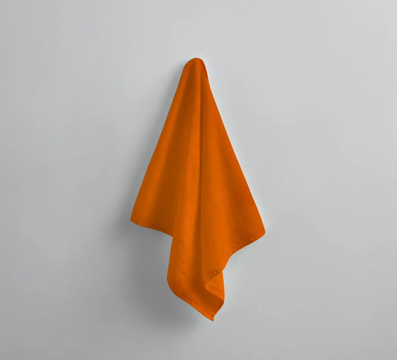 orange abstract design featuring leaf motifs and smooth art towel by DesignDoodle