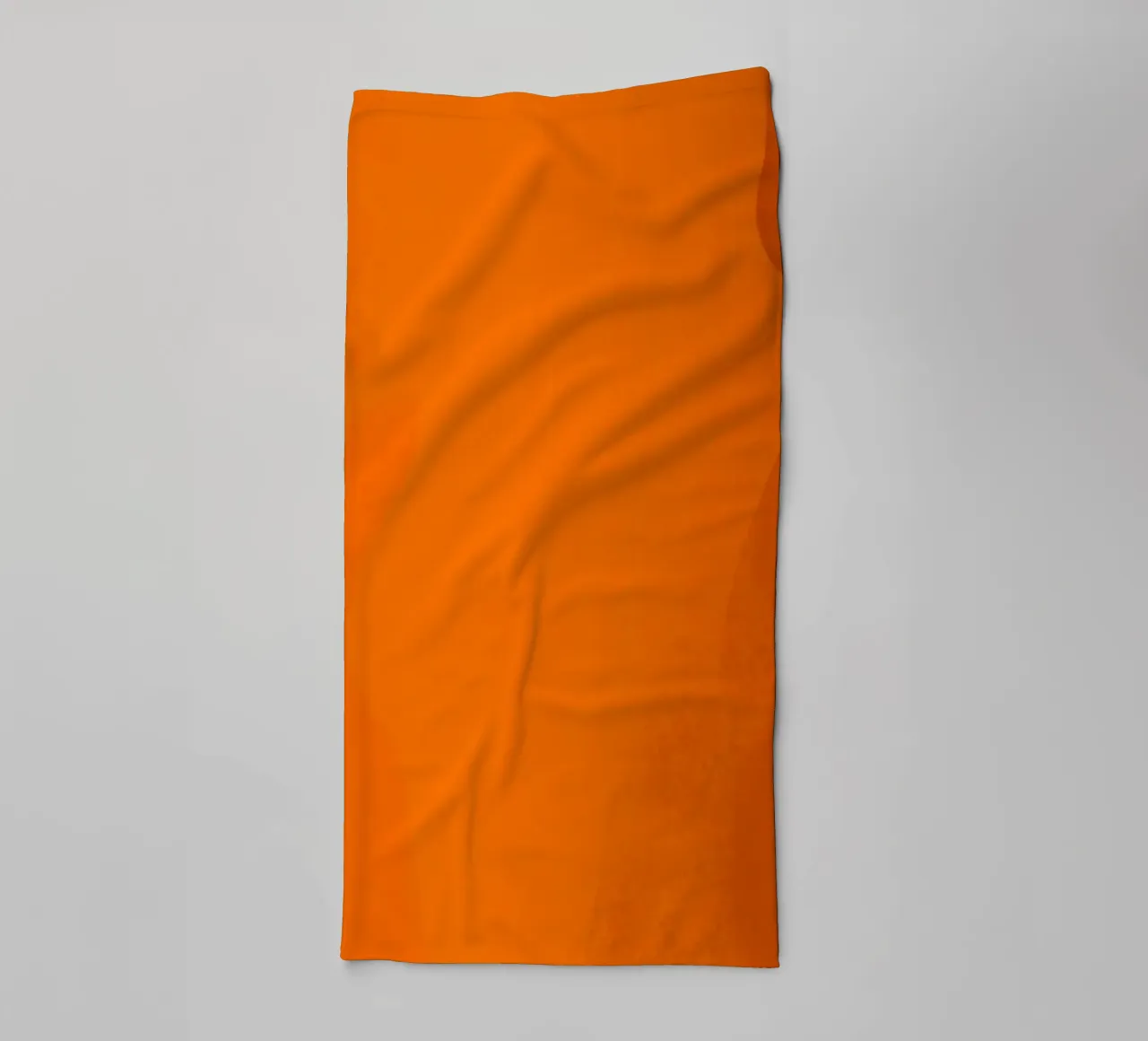 orange abstract design featuring leaf motifs and smooth art towel by DesignDoodle
