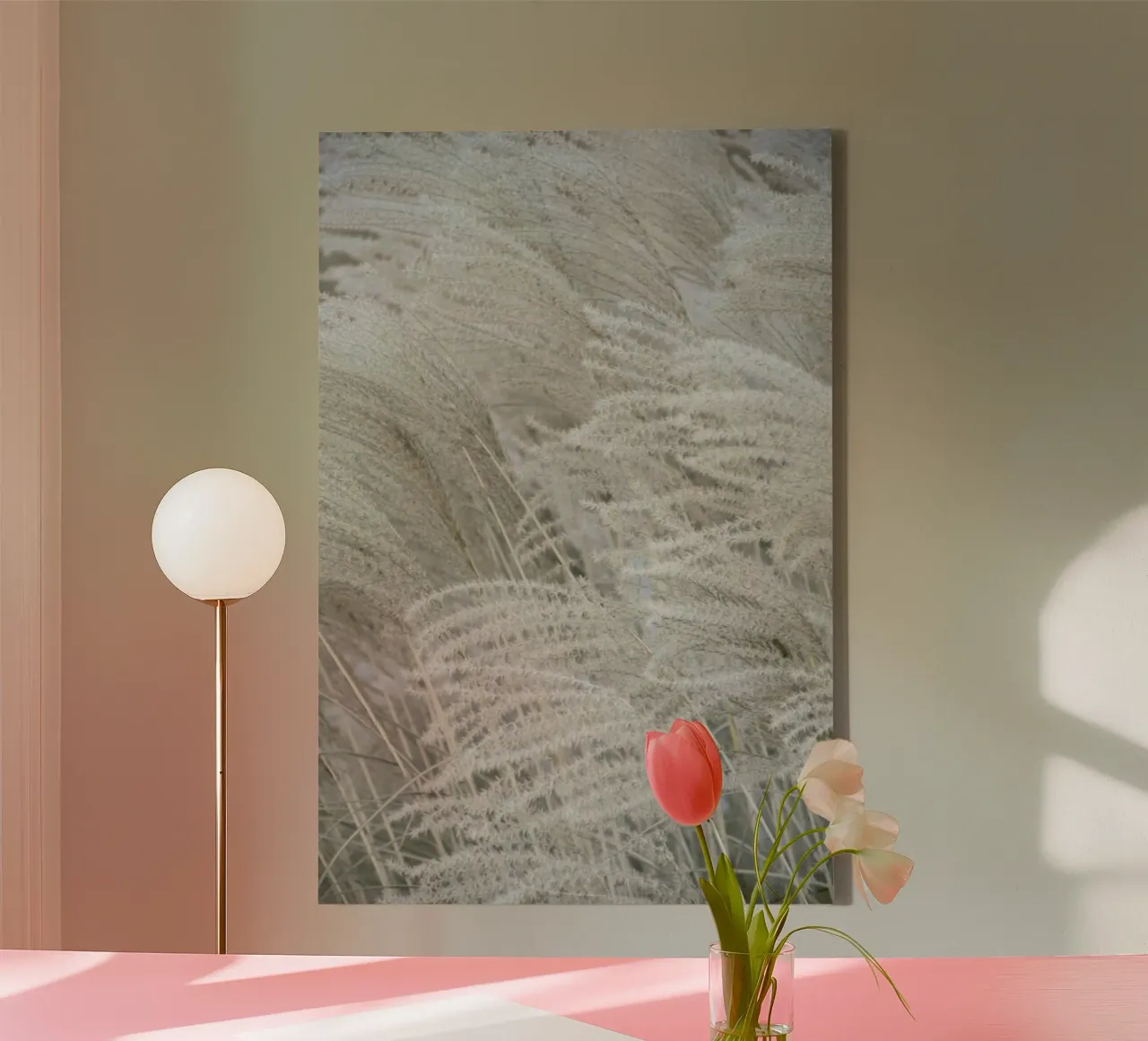 White Beige Boho Dreams tela con Cornice a cassetta da Studio Nahili