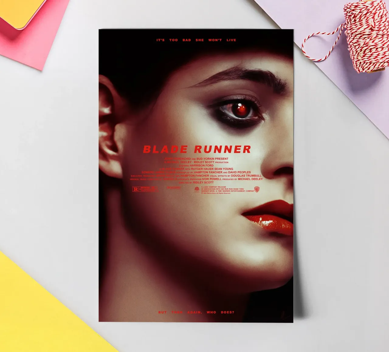 Blade Runner È un peccato che non possa vivere foglio adesivo da Junkie Movie 2