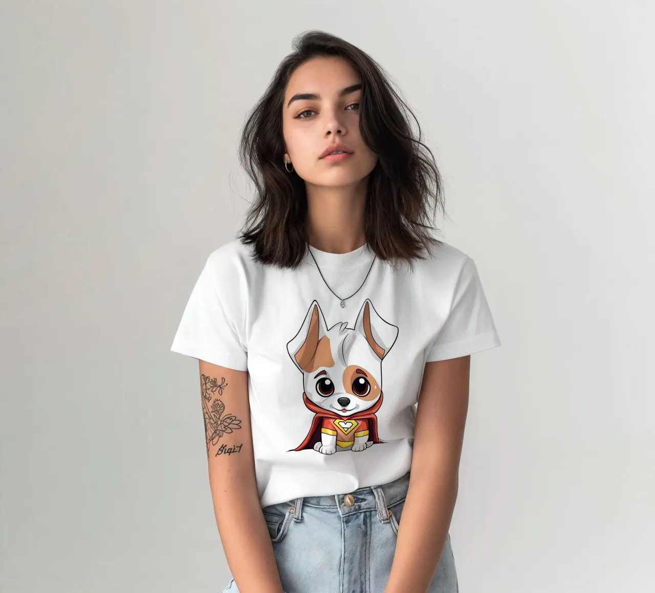 Cane, cucciolo di cane come supereroe t-shirt da Tierisch bunt by LK