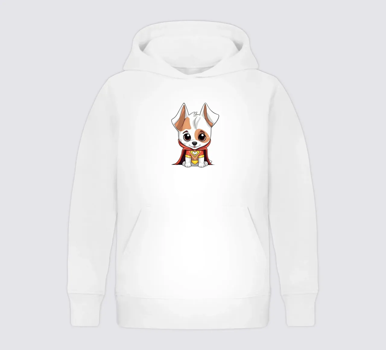 Cane, cucciolo di cane come supereroe felpa bambino con cappuccio da Tierisch bunt by LK