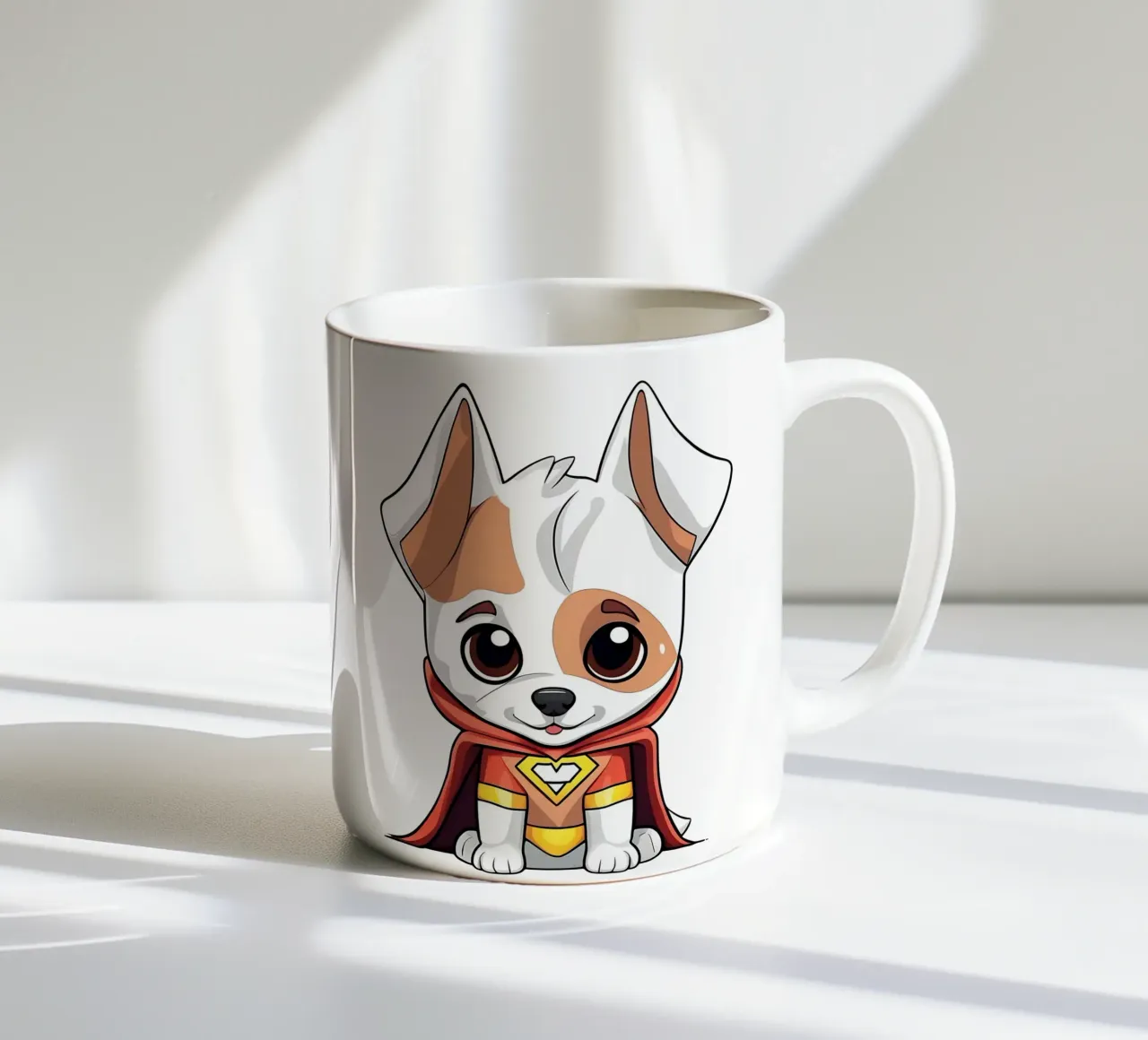 Cane, cucciolo di cane come supereroe tazza in ceramica da Tierisch bunt by LK