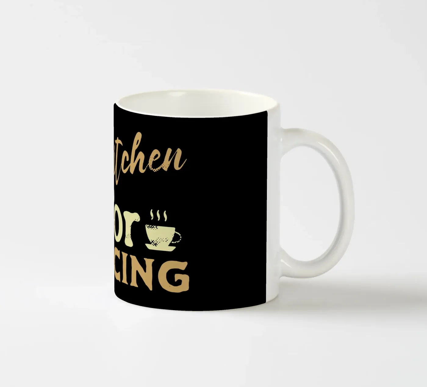 This Kitchen Is For Dancing ceramic mug by Gunawan Rb