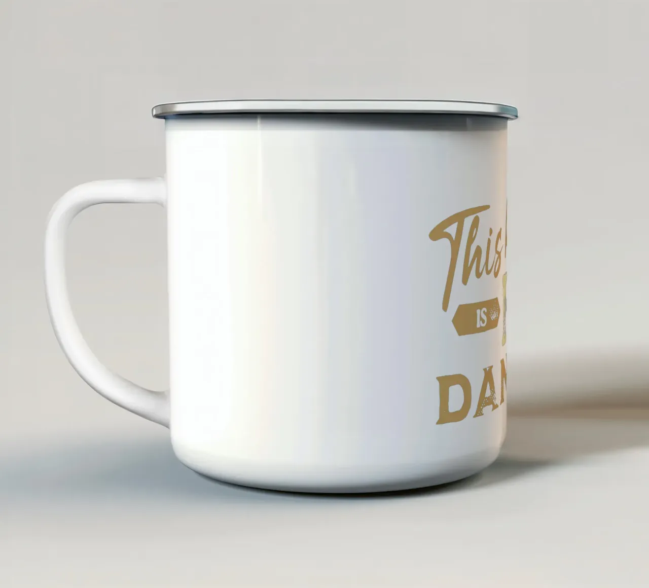 Esta cocina es para bailar taza de esmalte de Gunawan Rb
