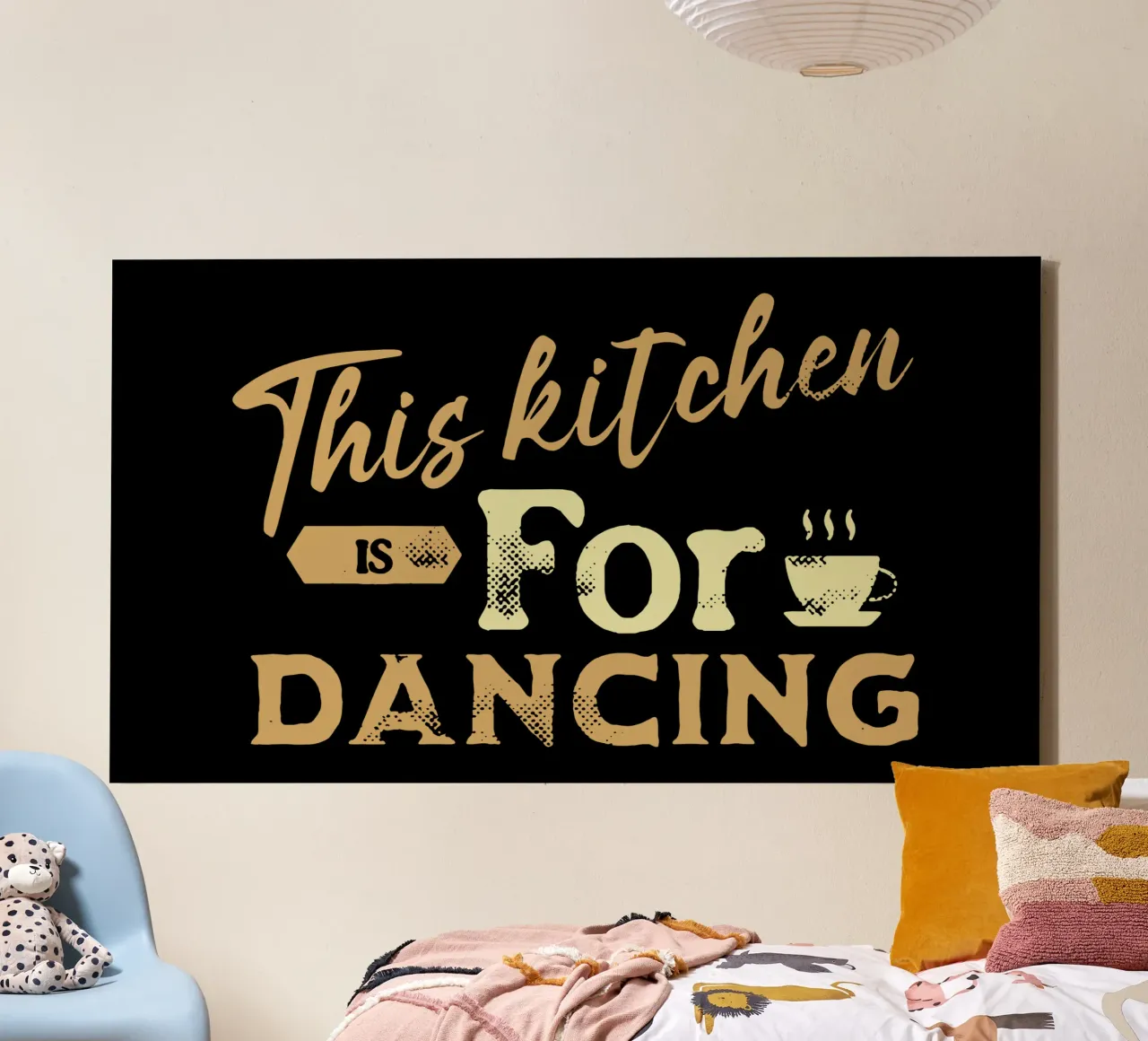 Questa cucina è per ballare tela con Cornice a cassetta da Gunawan Rb