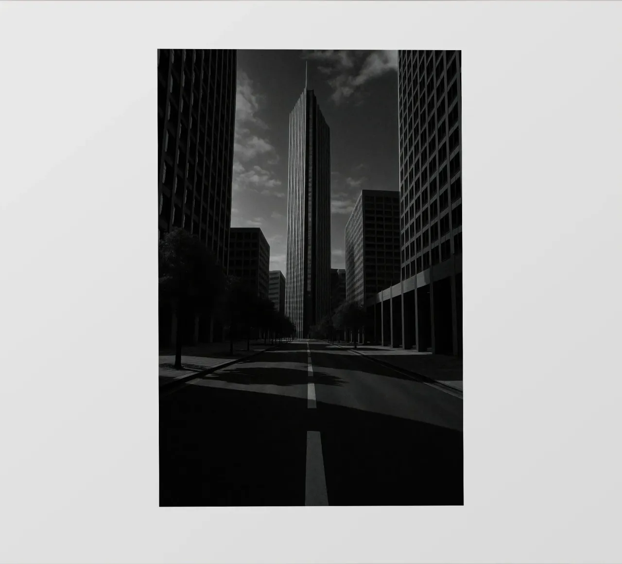 Francoforte - La verticalità del silenzio telo in pvc da Black & White