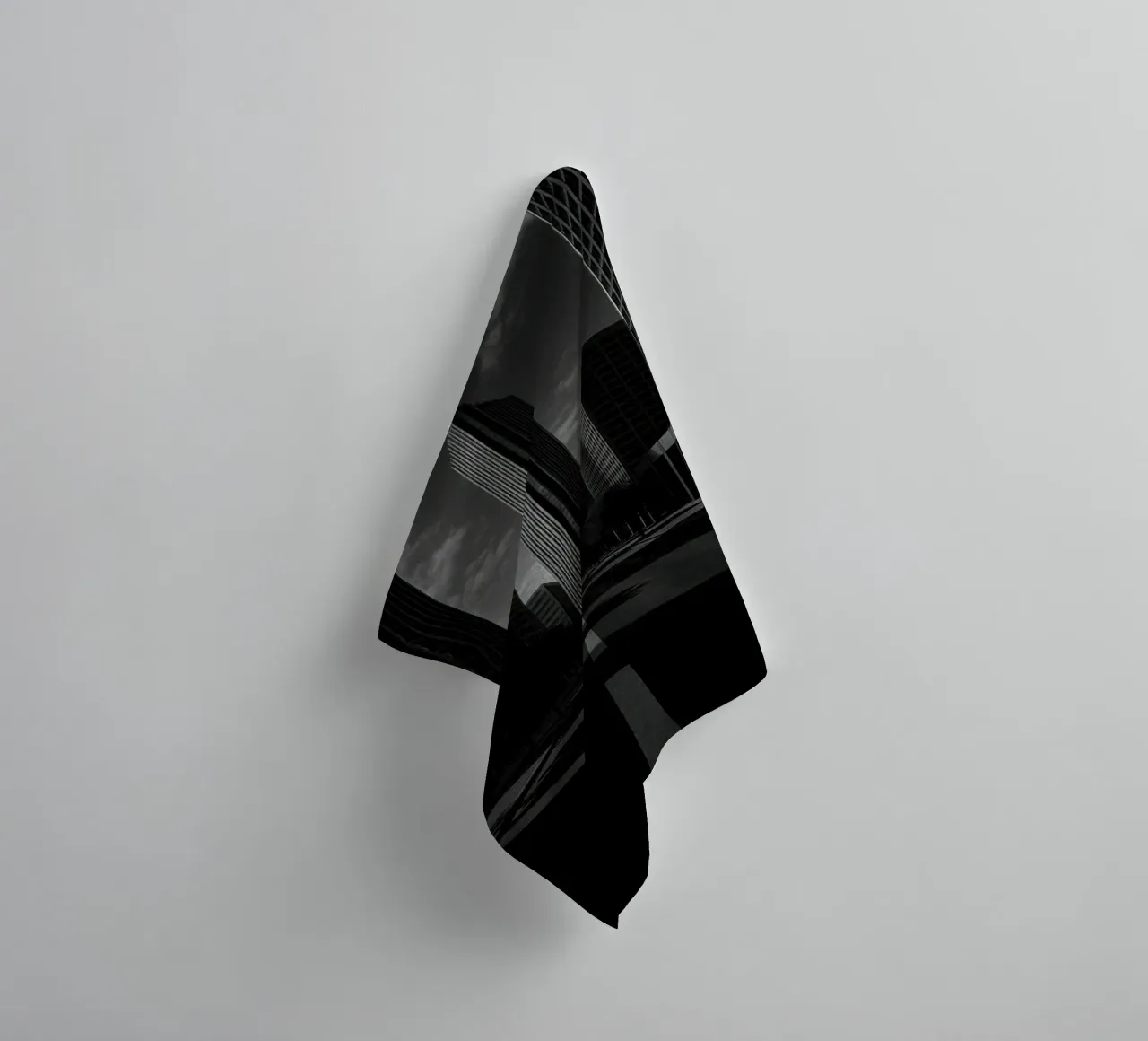Francoforte - La verticalità del silenzio asciugamano da bagno da Black & White