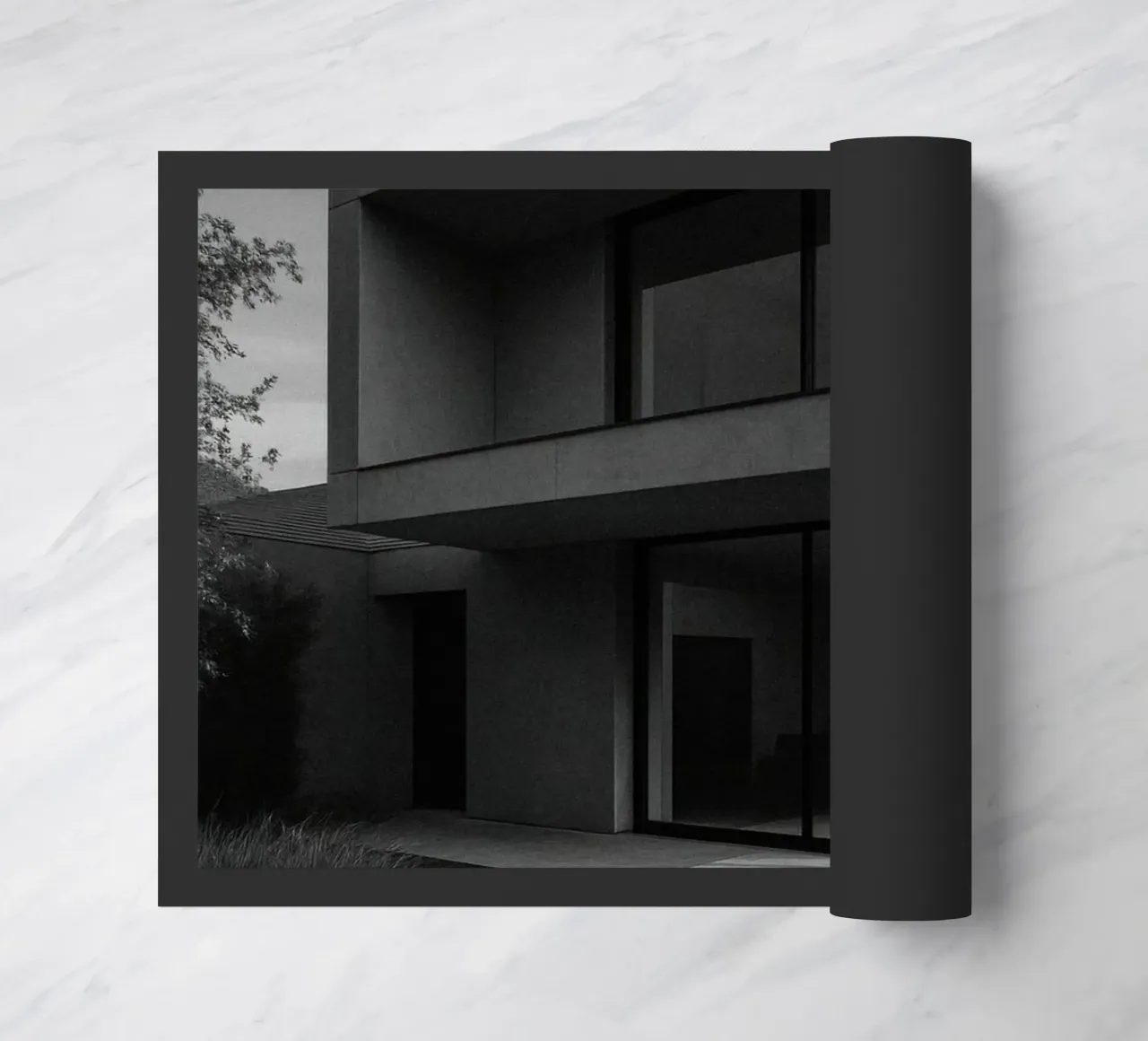 Zurich - Le calme brutal de la modernité doormat by Black & White