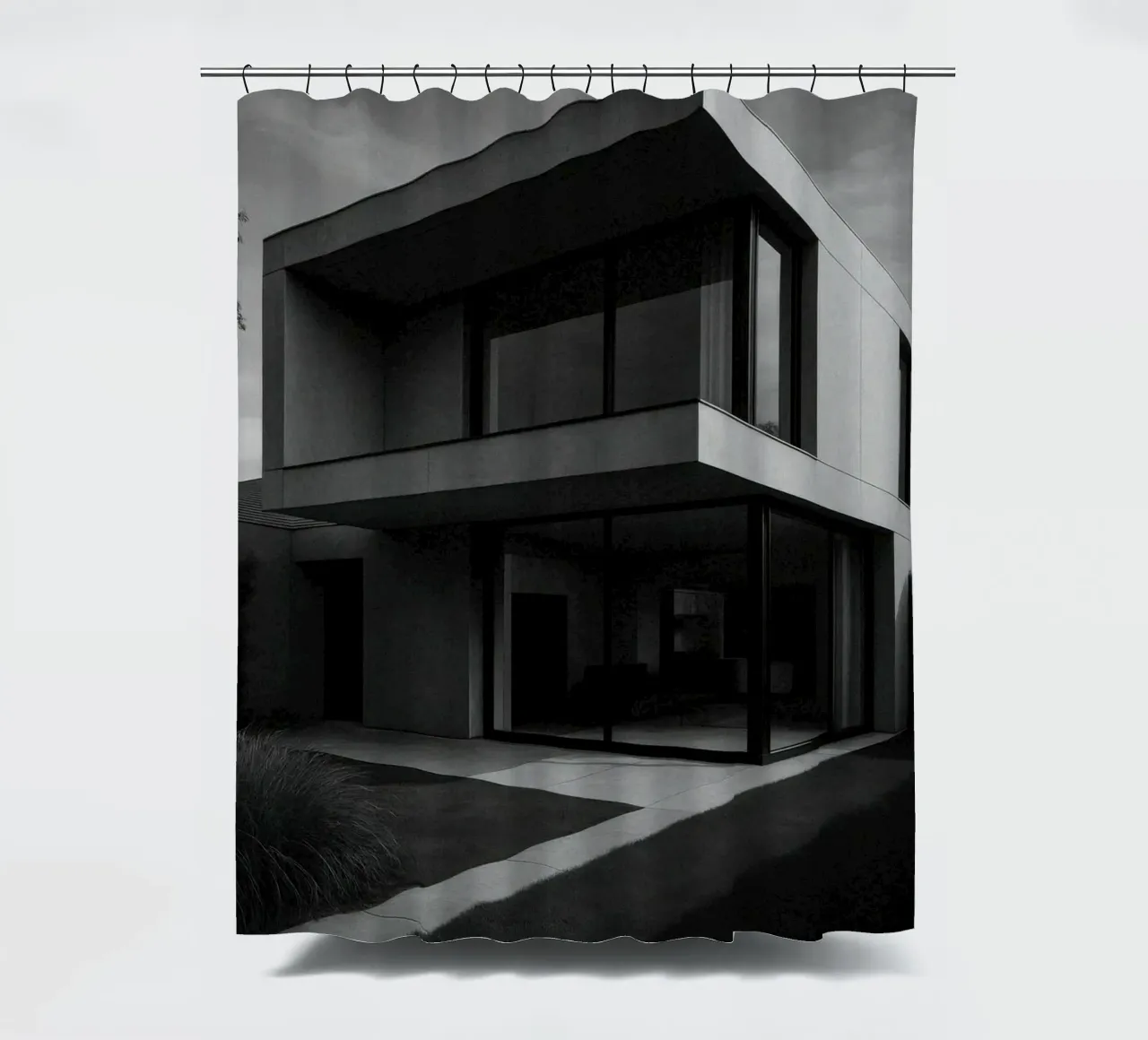 Zurich - Le calme brutal de la modernité shower curtain by Black & White