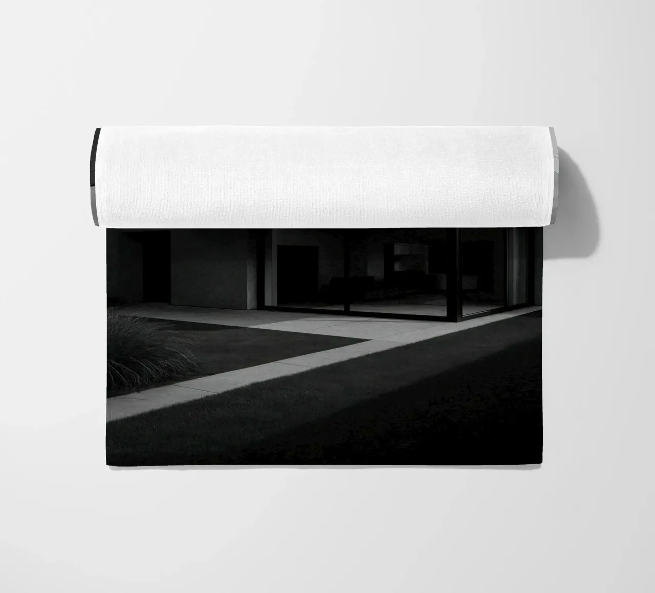 Zurich - Le calme brutal de la modernité beach towel by Black & White