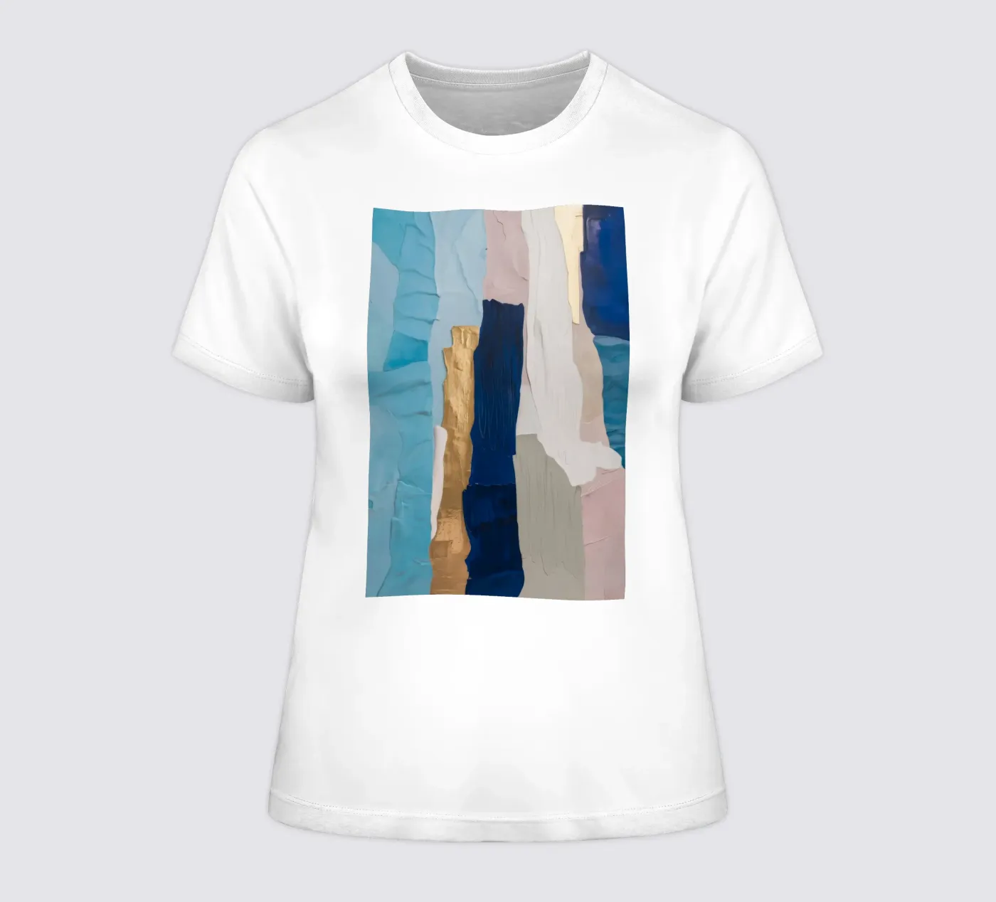 Patchwork Drift Stack dames t-shirt getailleerd van Monarch Arc