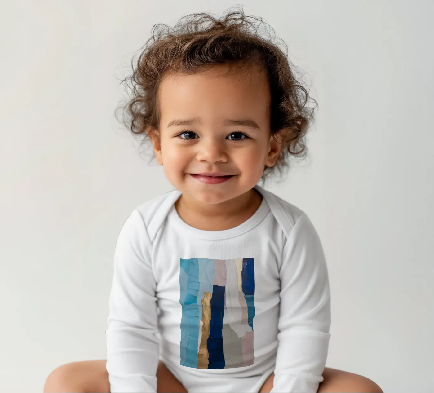 Patchwork Drift Stack Langarm Babybody von Monarch Arc