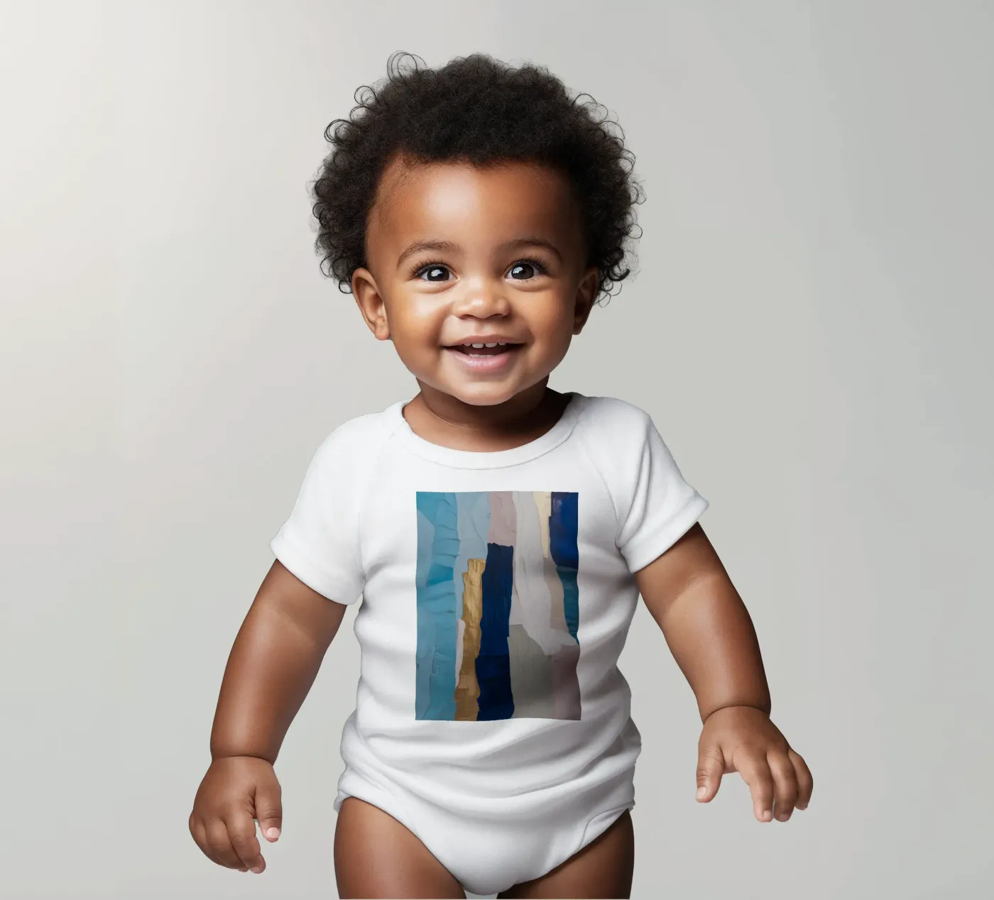 Patchwork Drift Stack babyrompertje korte mouwen van Monarch Arc