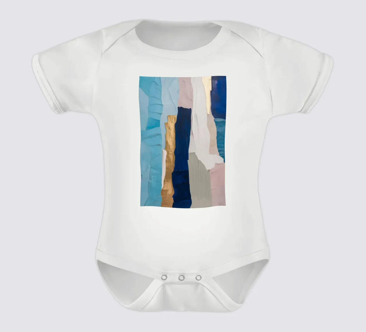 Patchwork Drift Stack Kurzarm Babybody von Monarch Arc