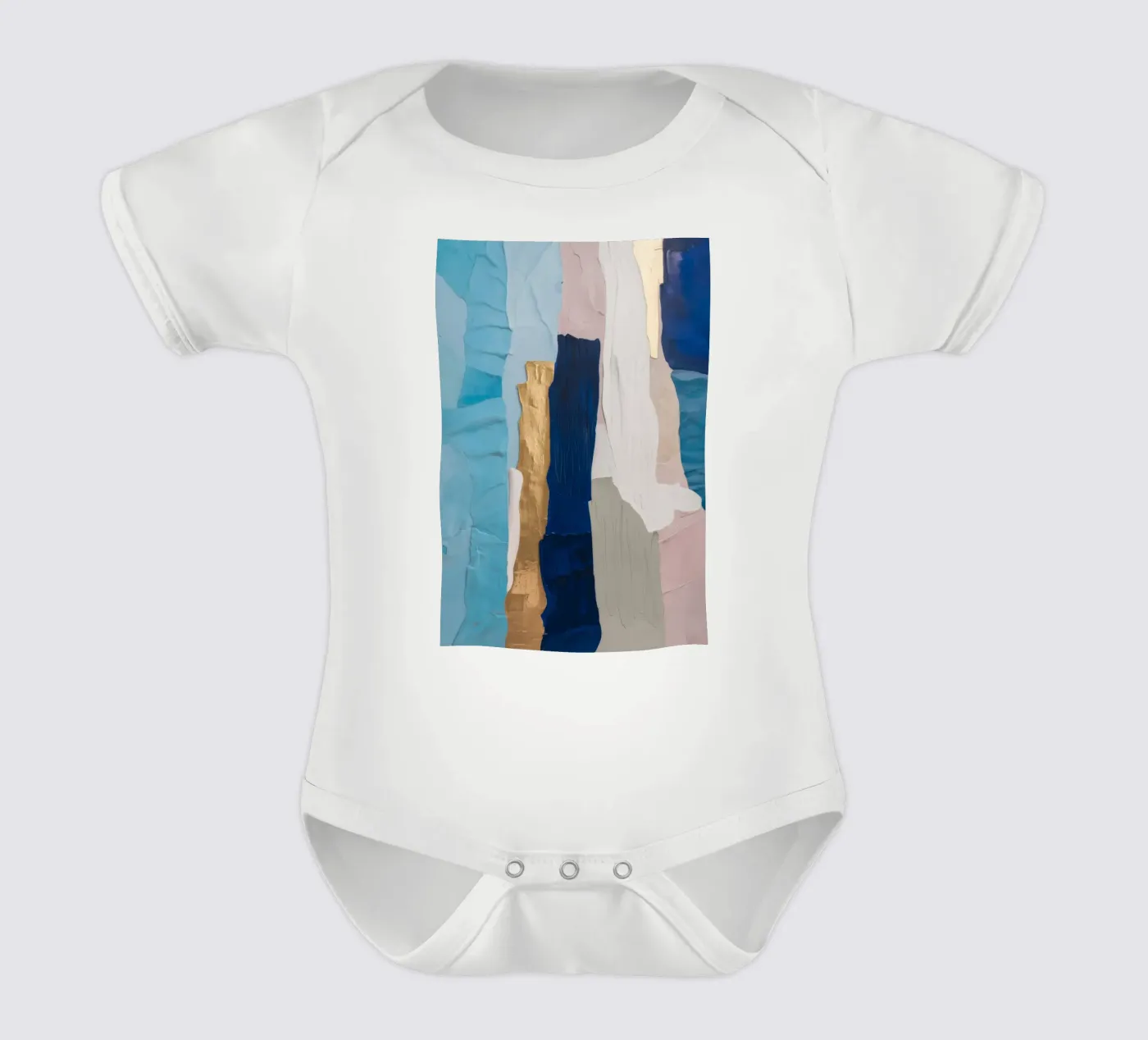 Patchwork Drift Stack babyrompertje korte mouwen van Monarch Arc