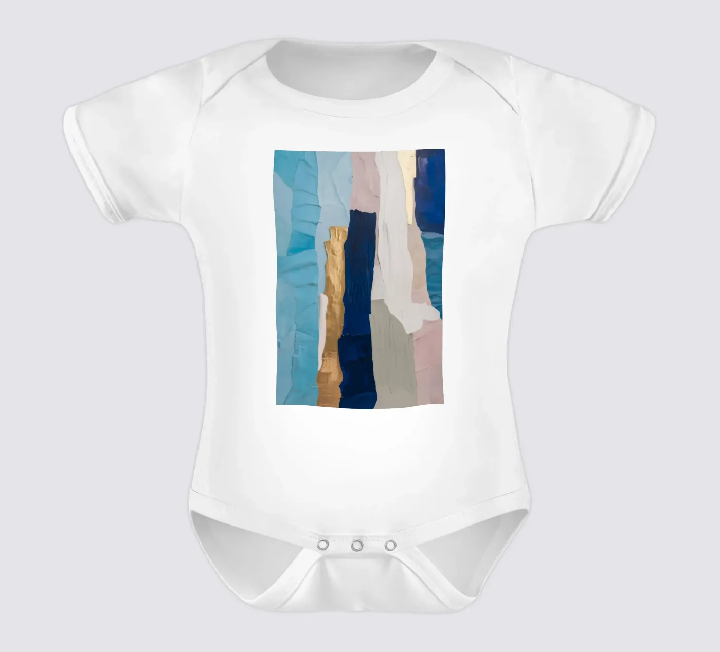 Patchwork Drift Stack babyrompertje korte mouwen van Monarch Arc