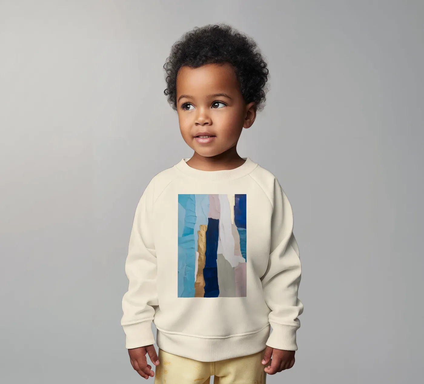 Patchwork Drift Stack baby sweatshirt by Monarch Arc