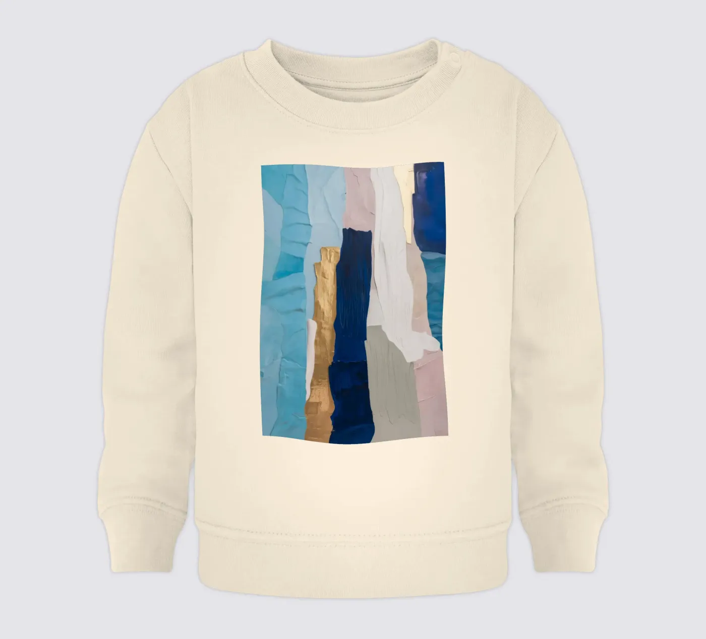 Patchwork Drift Stack baby sweatshirt by Monarch Arc