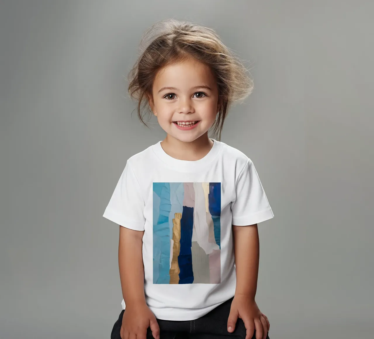 Patchwork stapel kinder t-shirt van Monarch Arc