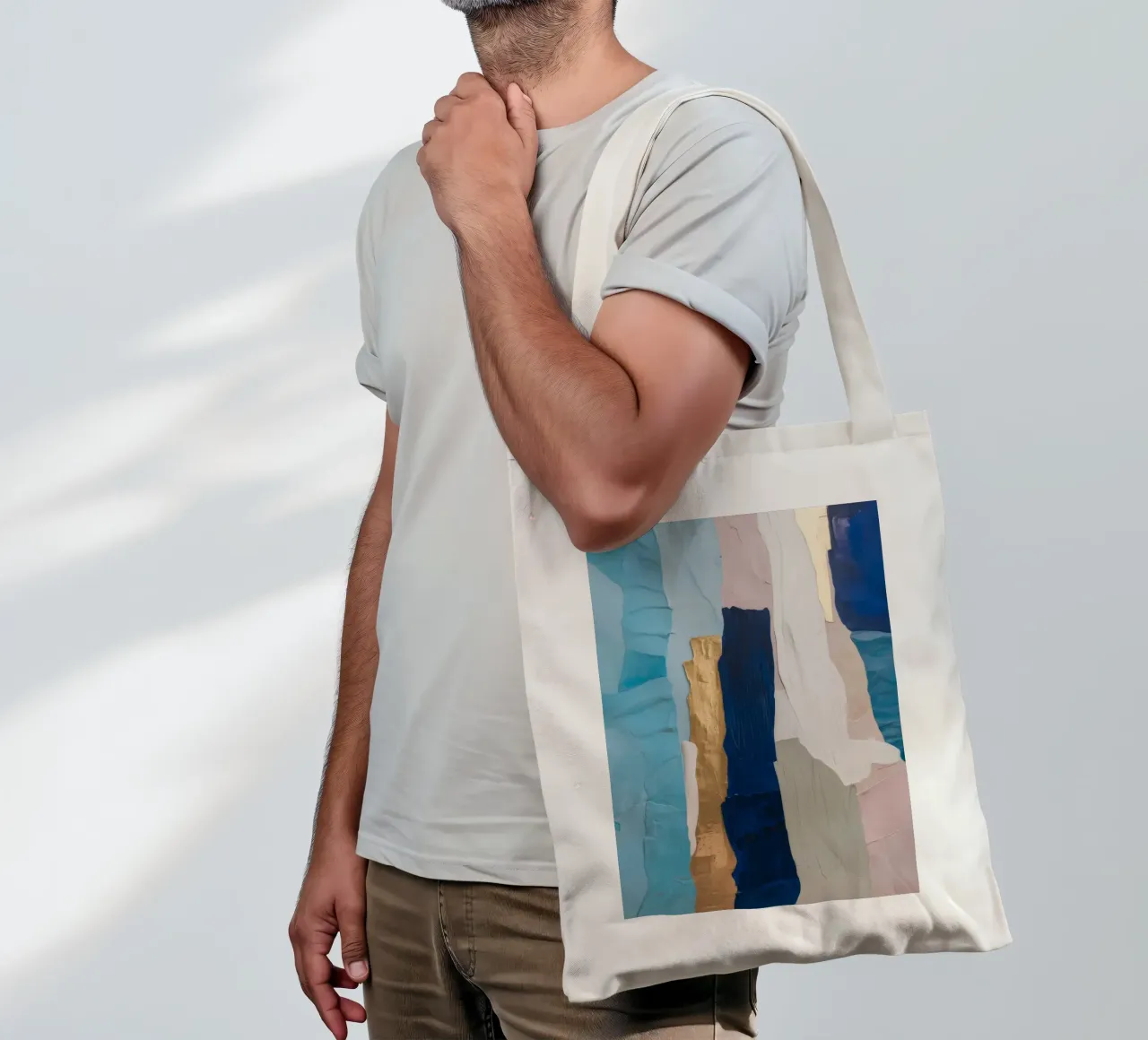 Patchwork Drift Stack Jutebeutel von Monarch Arc