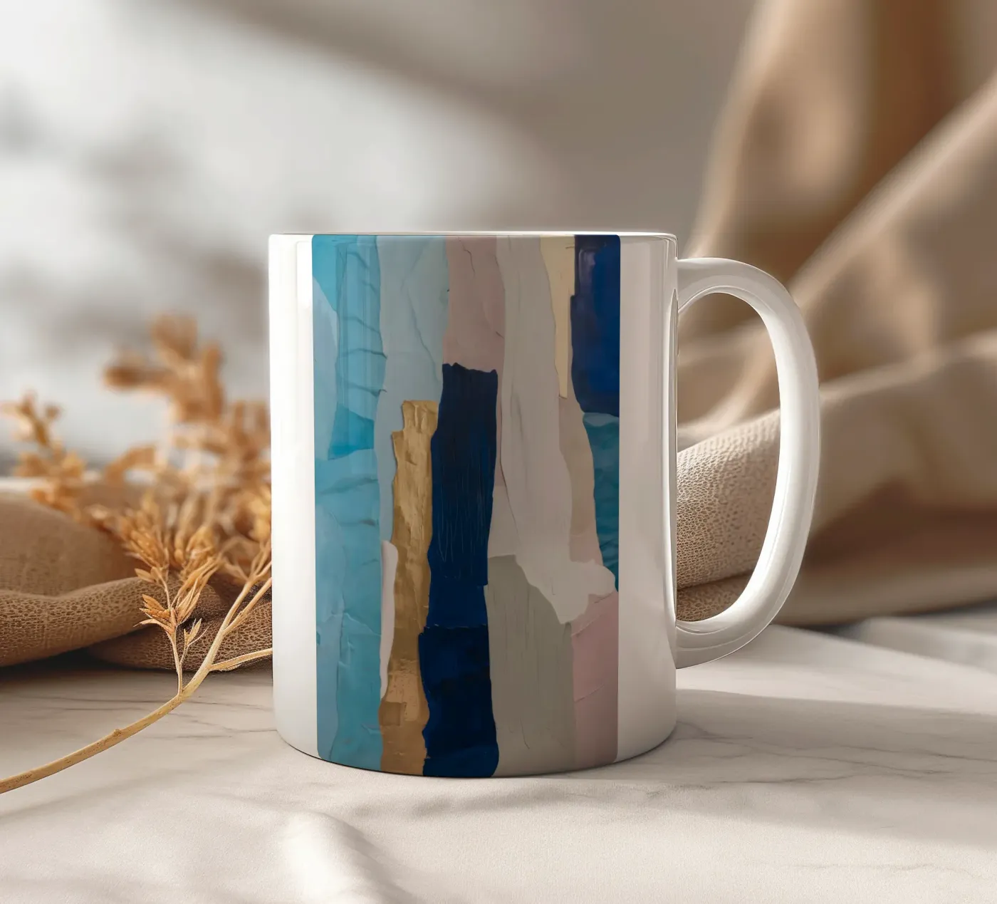 Patchwork Drift Stack Keramik Tasse von Monarch Arc