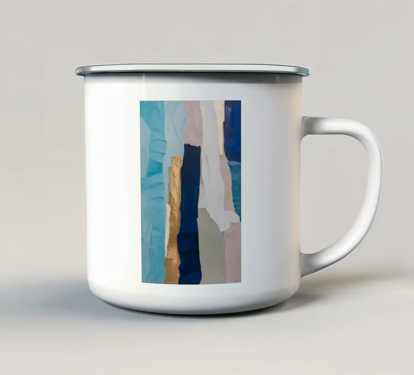 Patchwork Drift Stack mug en émail de Monarch Arc