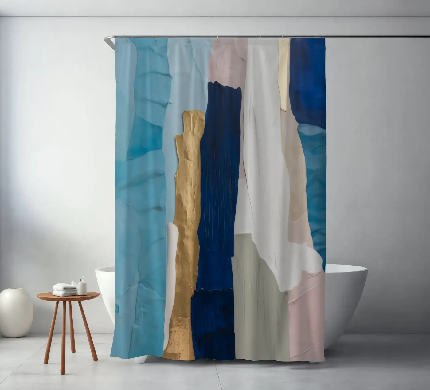 Patchwork Drift Stack Duschvorhang von Monarch Arc