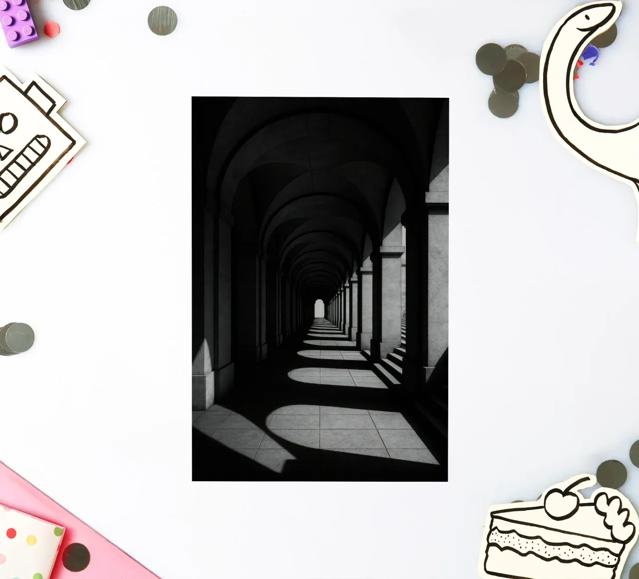 Rome - De schaduwen van de eeuwigheid sticker van Black & White
