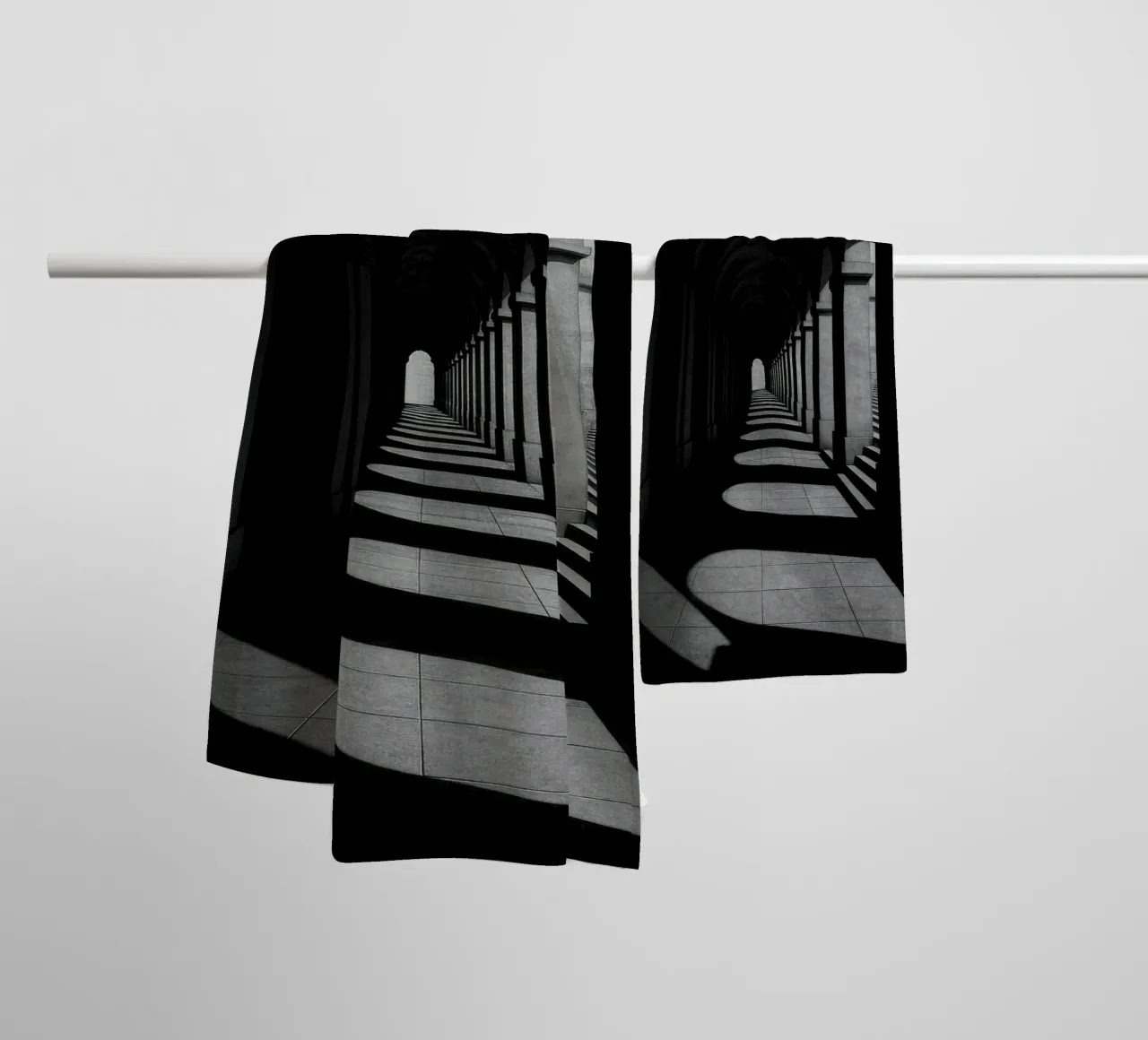 Rome - De schaduwen van de eeuwigheid badhanddoek van Black & White