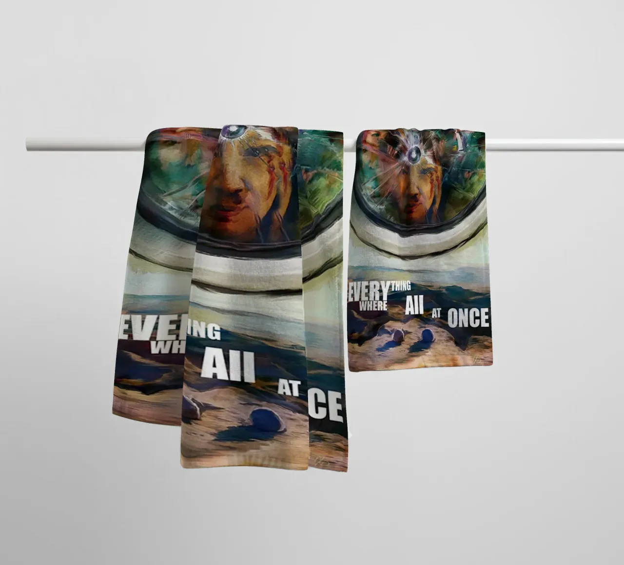 Everything Everywhere All At Once No.2 towel by Junkie Movie 2