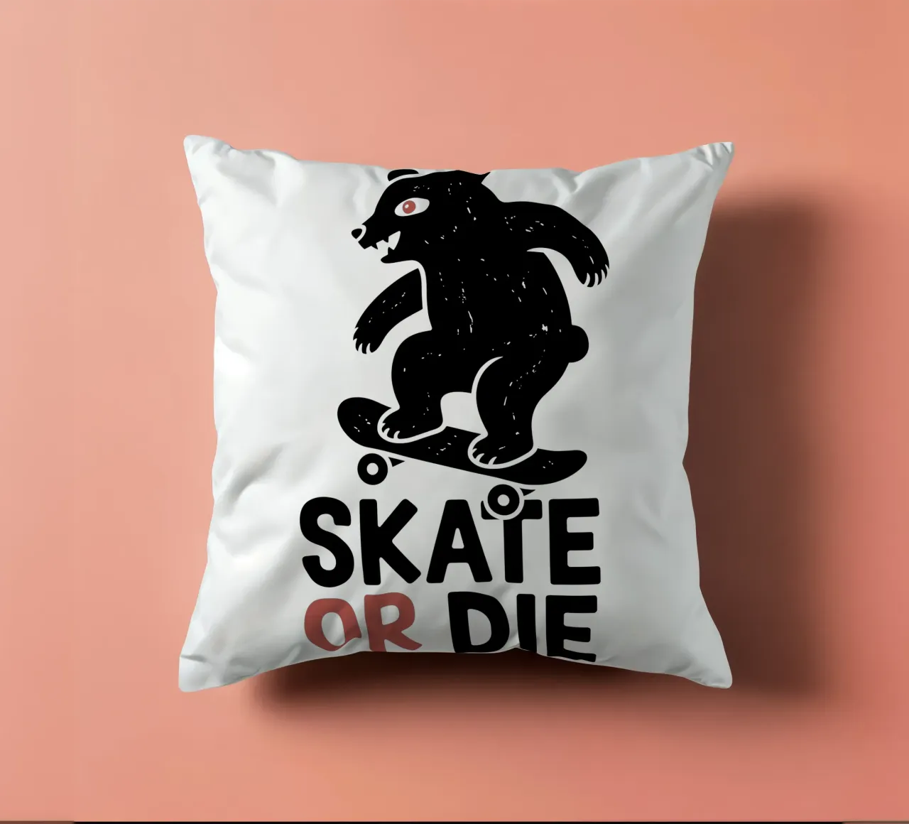 Orso giapponese da skateboard - Skate Or Die cuscino da GameDay Studio