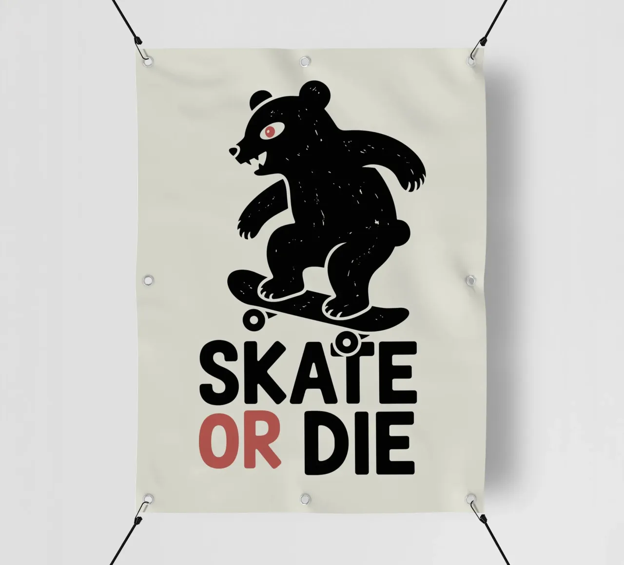 Orso giapponese da skateboard - Skate Or Die telo in pvc da GameDay Studio
