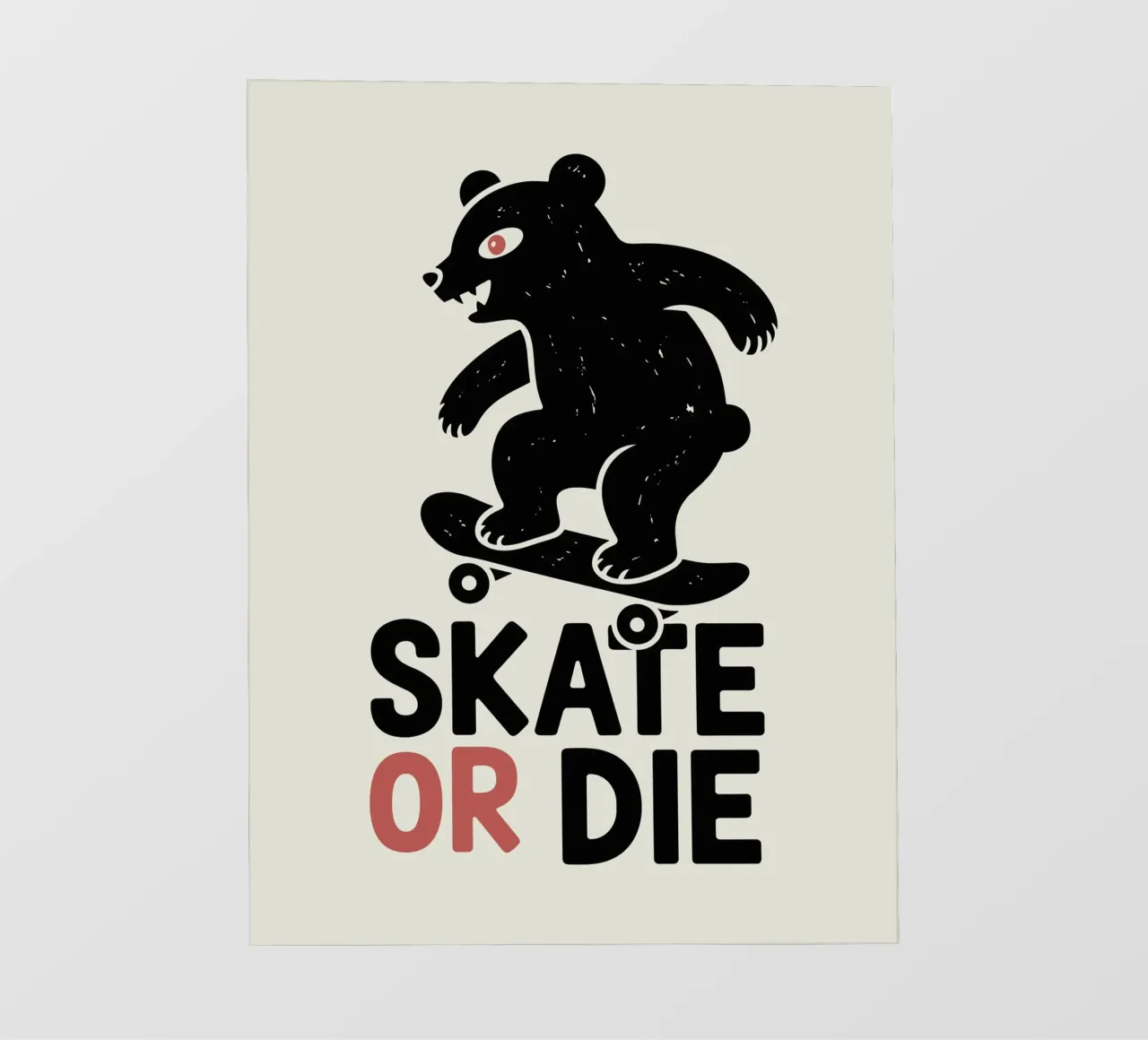 Orso giapponese da skateboard - Skate Or Die telo in pvc da GameDay Studio