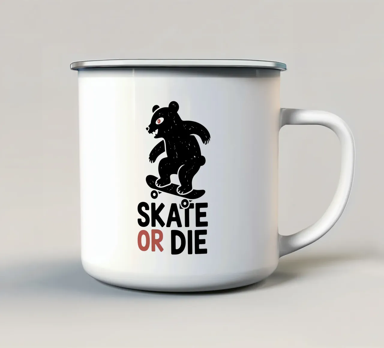 Orso giapponese da skateboard - Skate Or Die tazza in smalto da GameDay Studio