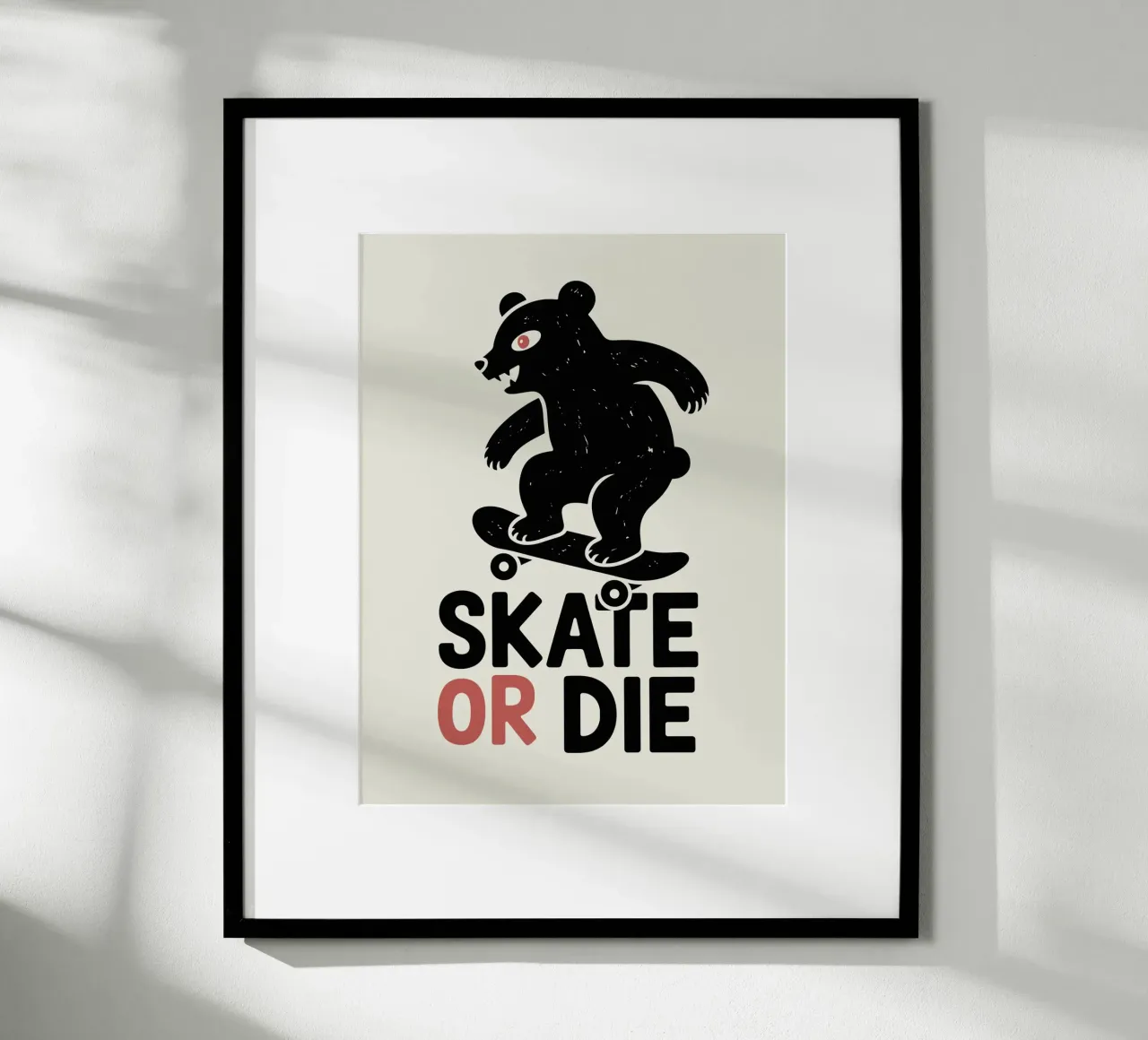 Orso giapponese da skateboard - Skate Or Die carta hahnemühle da GameDay Studio