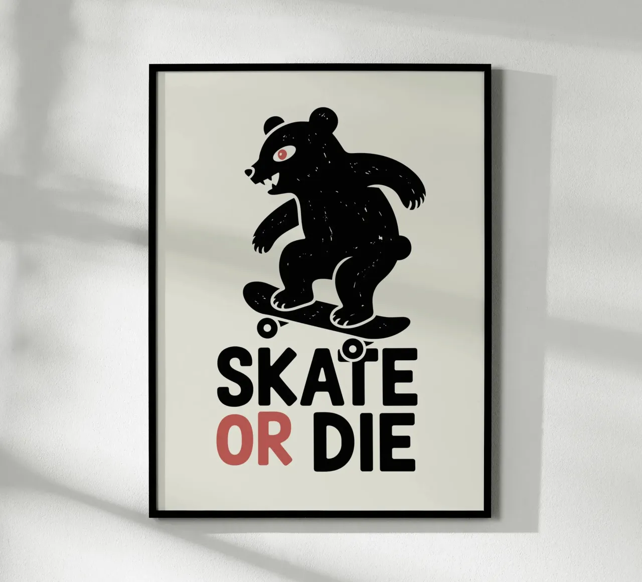 Orso giapponese da skateboard - Skate Or Die carta hahnemühle da GameDay Studio