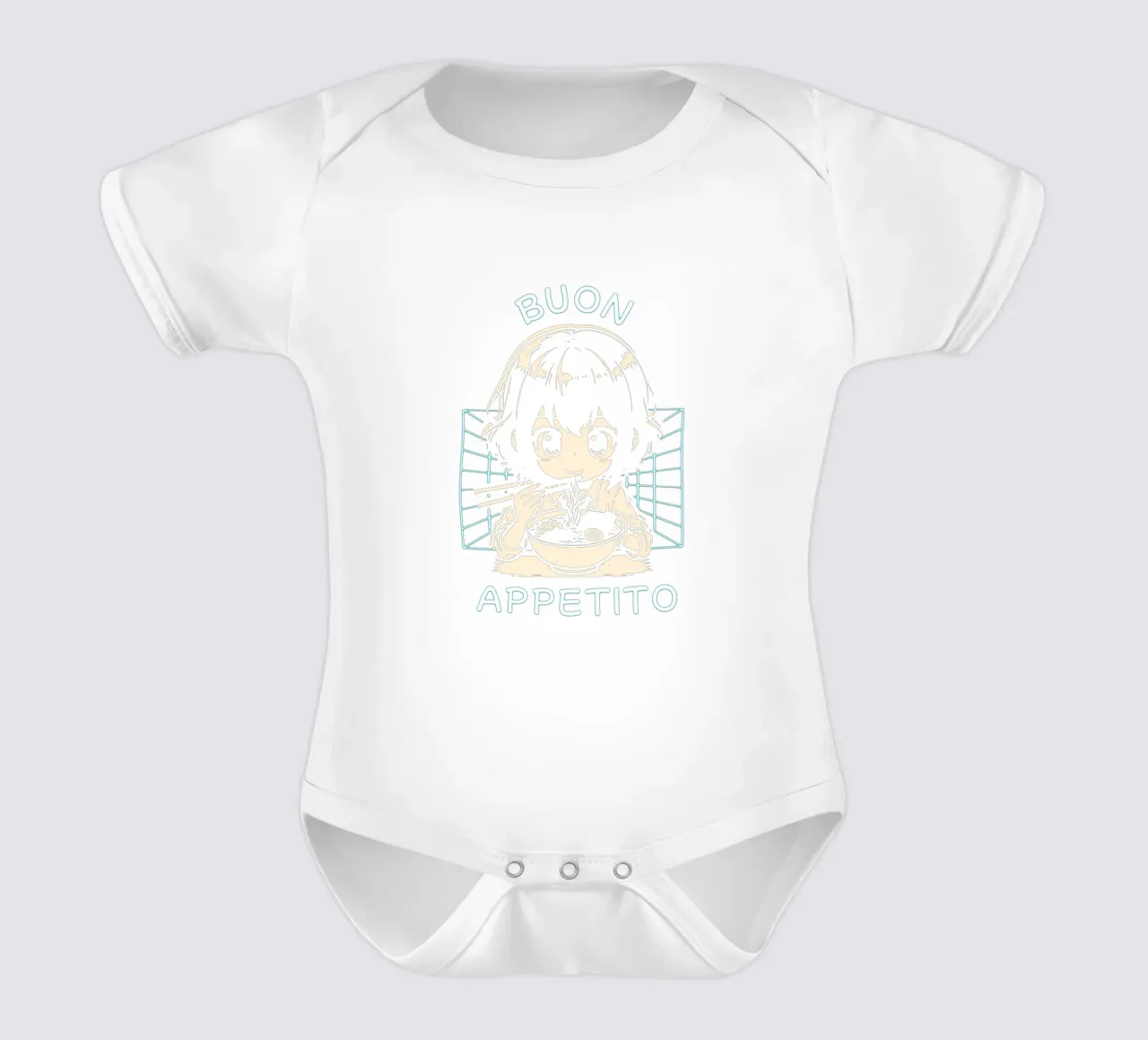 Genießen Sie Ihr Essen Kurzarm Babybody von Gunawan Rb