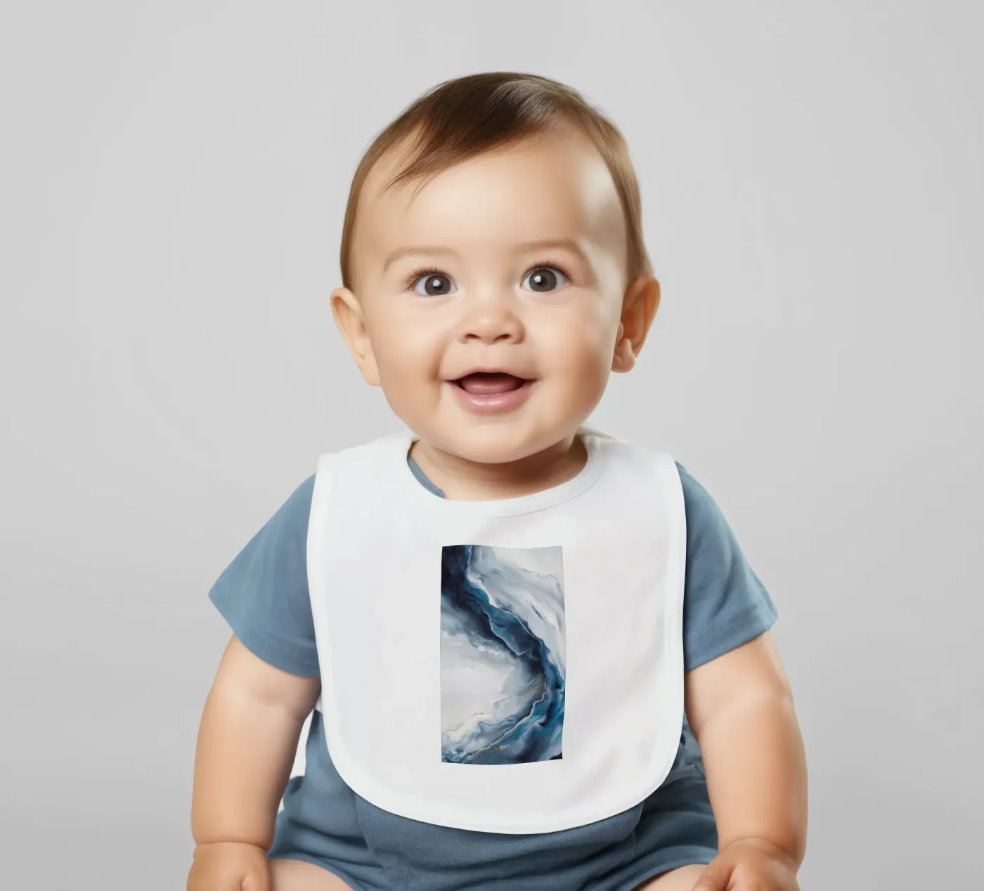 Deep Vortex Drift baby bib by Monarch Arc