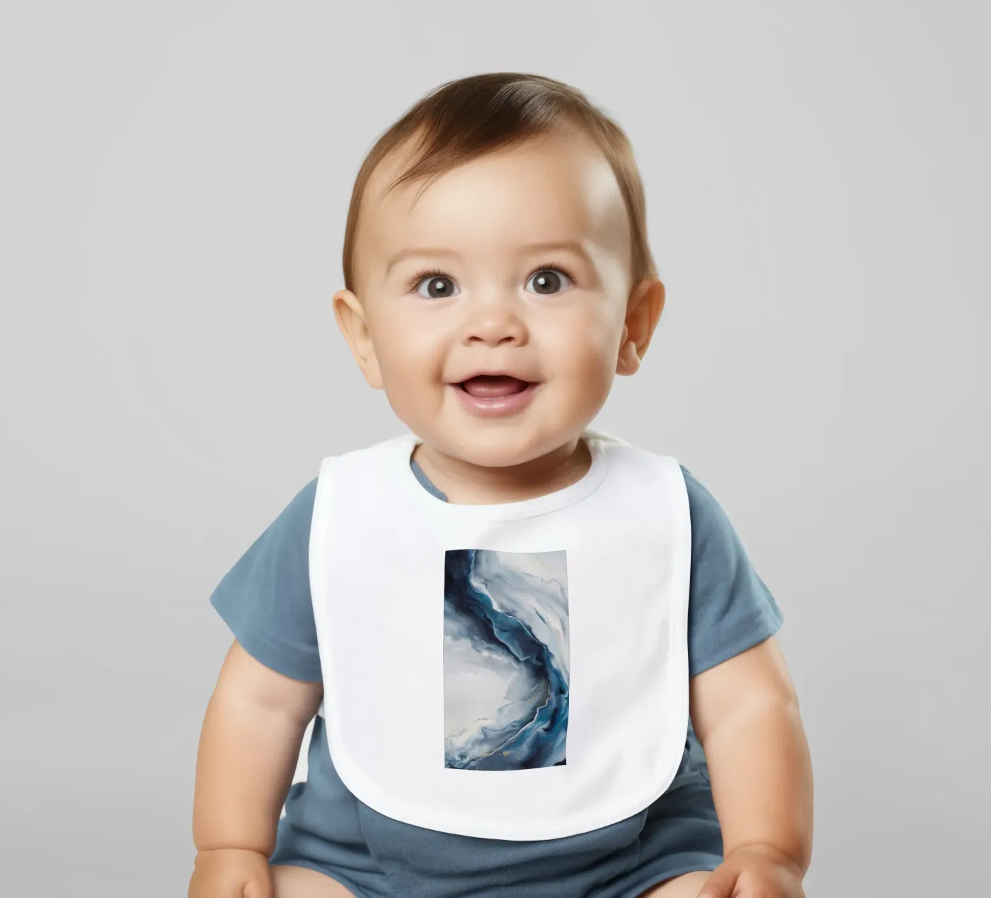 Deep Vortex Drift baby bib by Monarch Arc