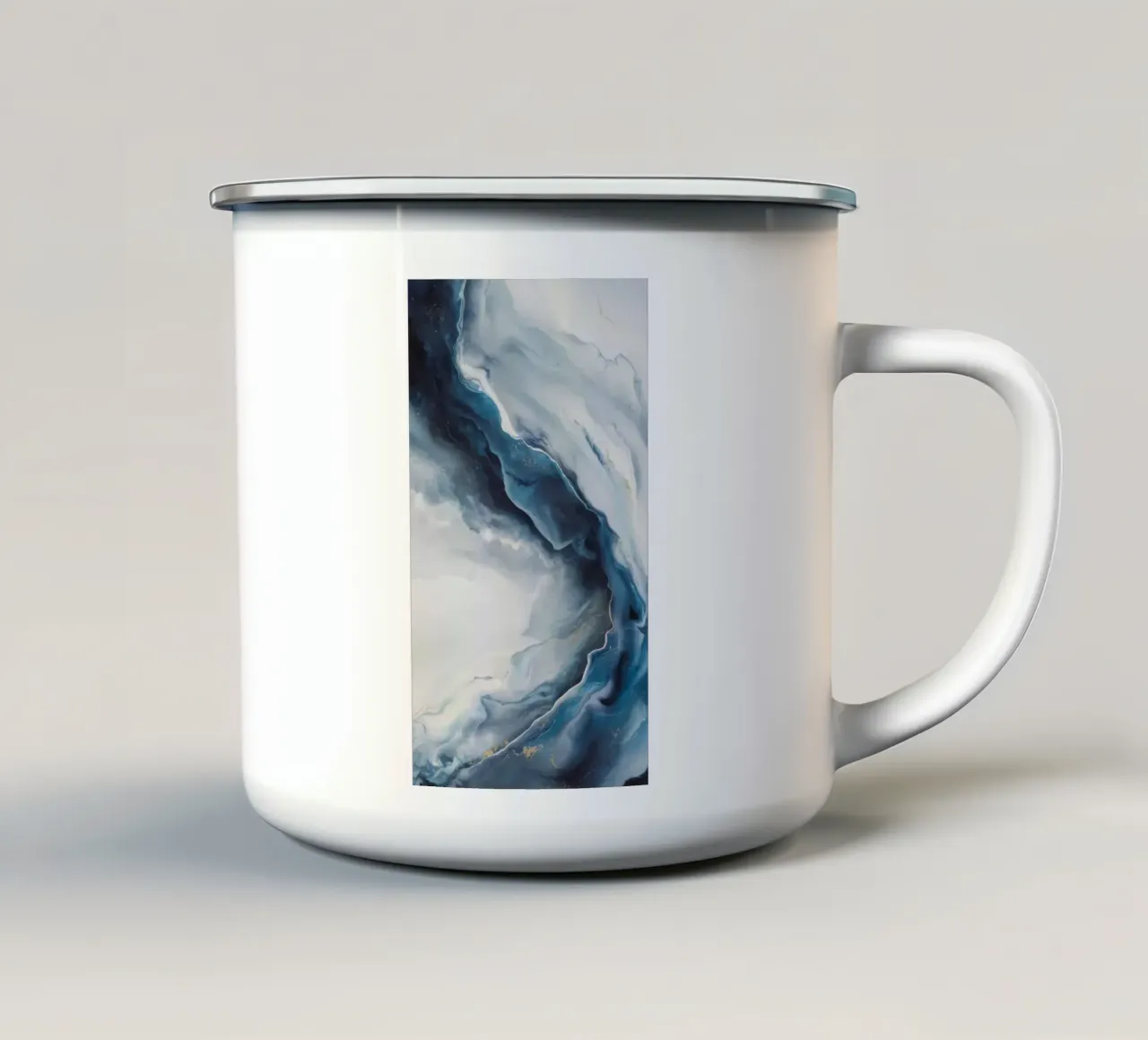 Tiefe Wirbeldrift Emaille Tasse von Monarch Arc