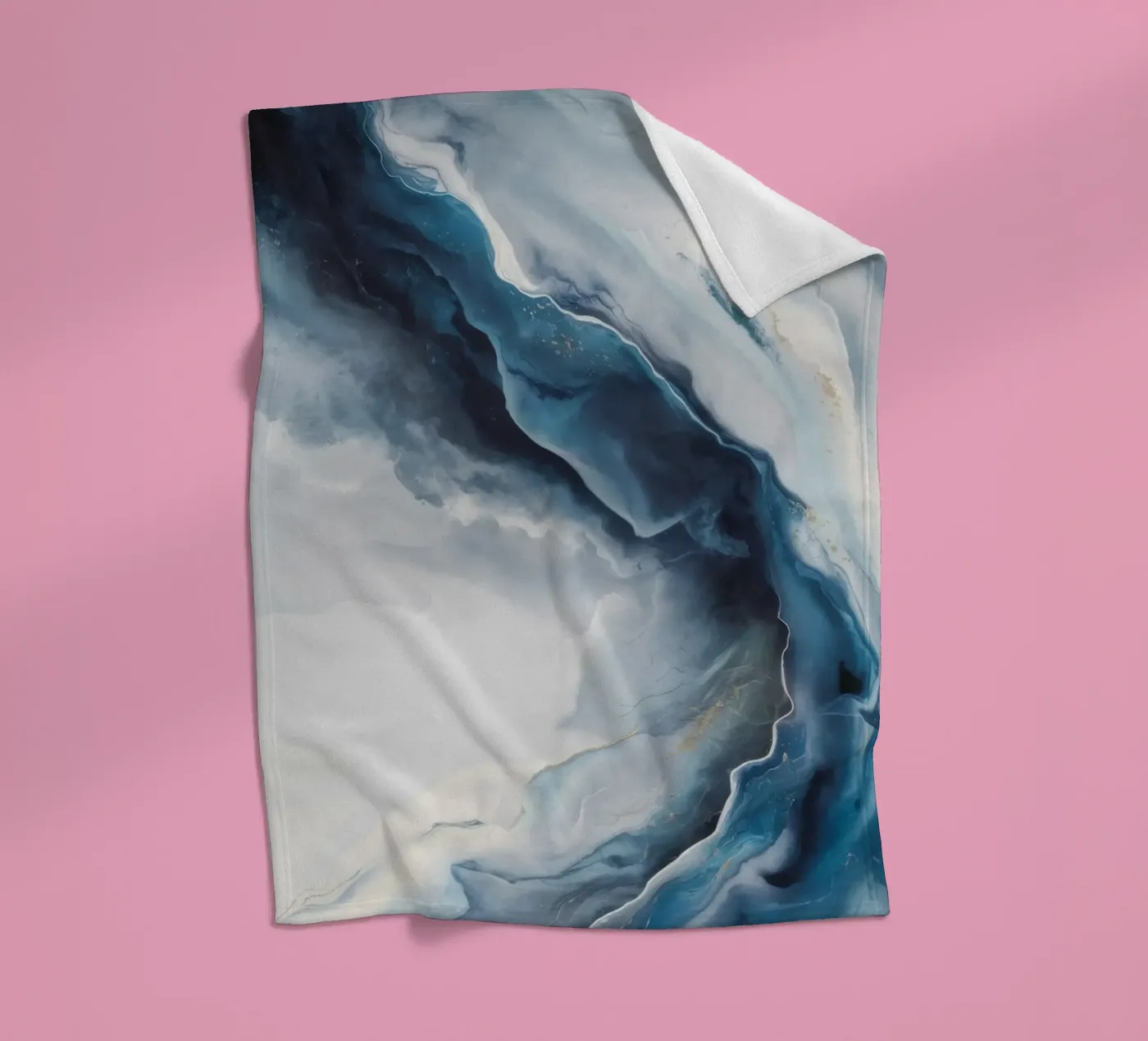 Deep Vortex Drift fleece blanket by Monarch Arc